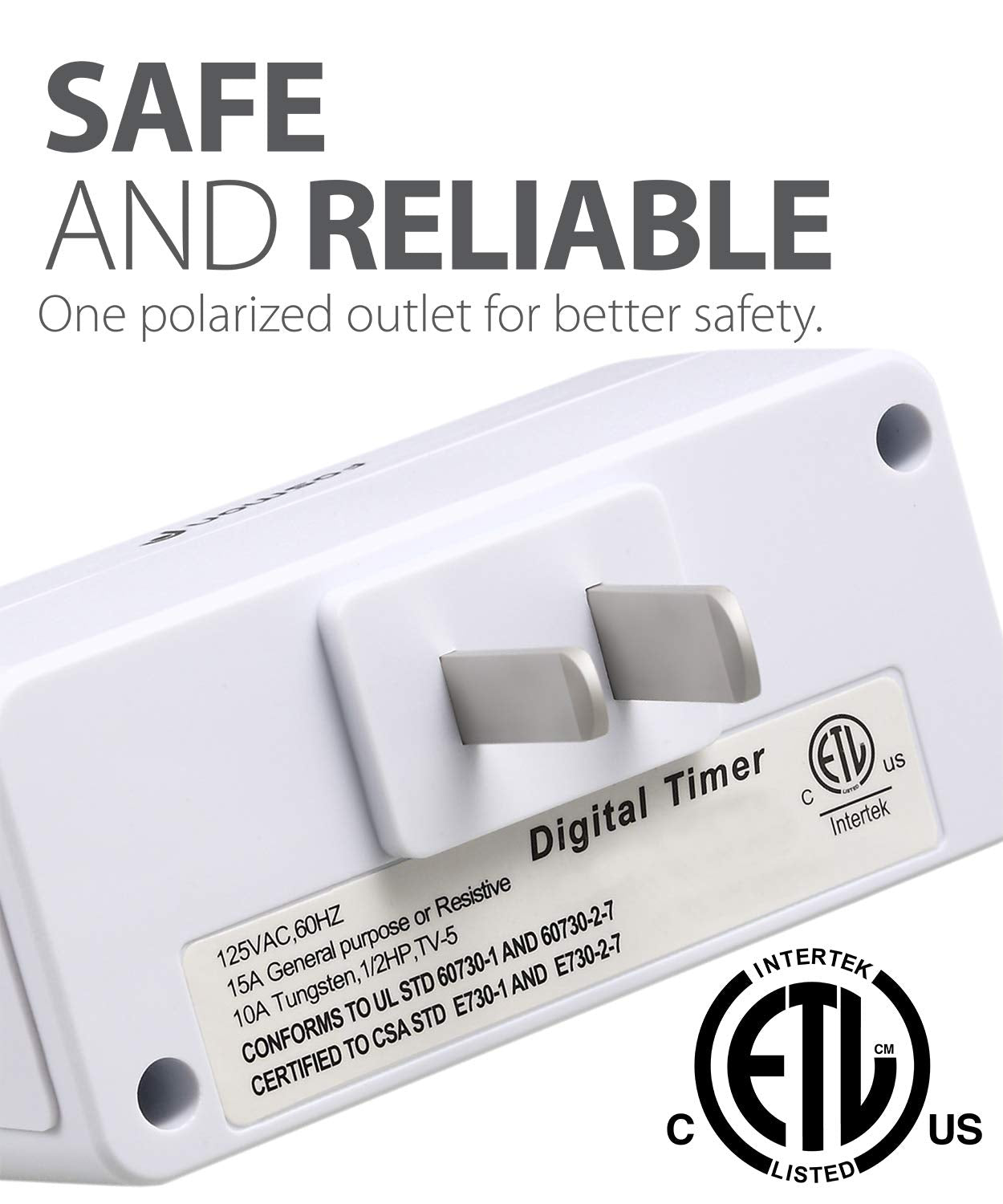 2-Pack 24-Hour Digital Timer Outlet with LCD