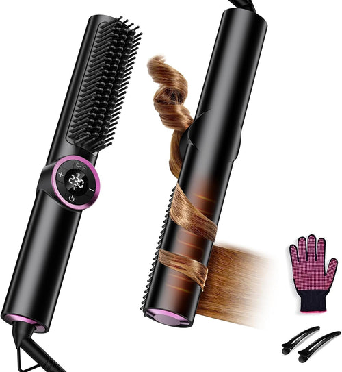3-in-1 Hair Straightener & Curling Brush