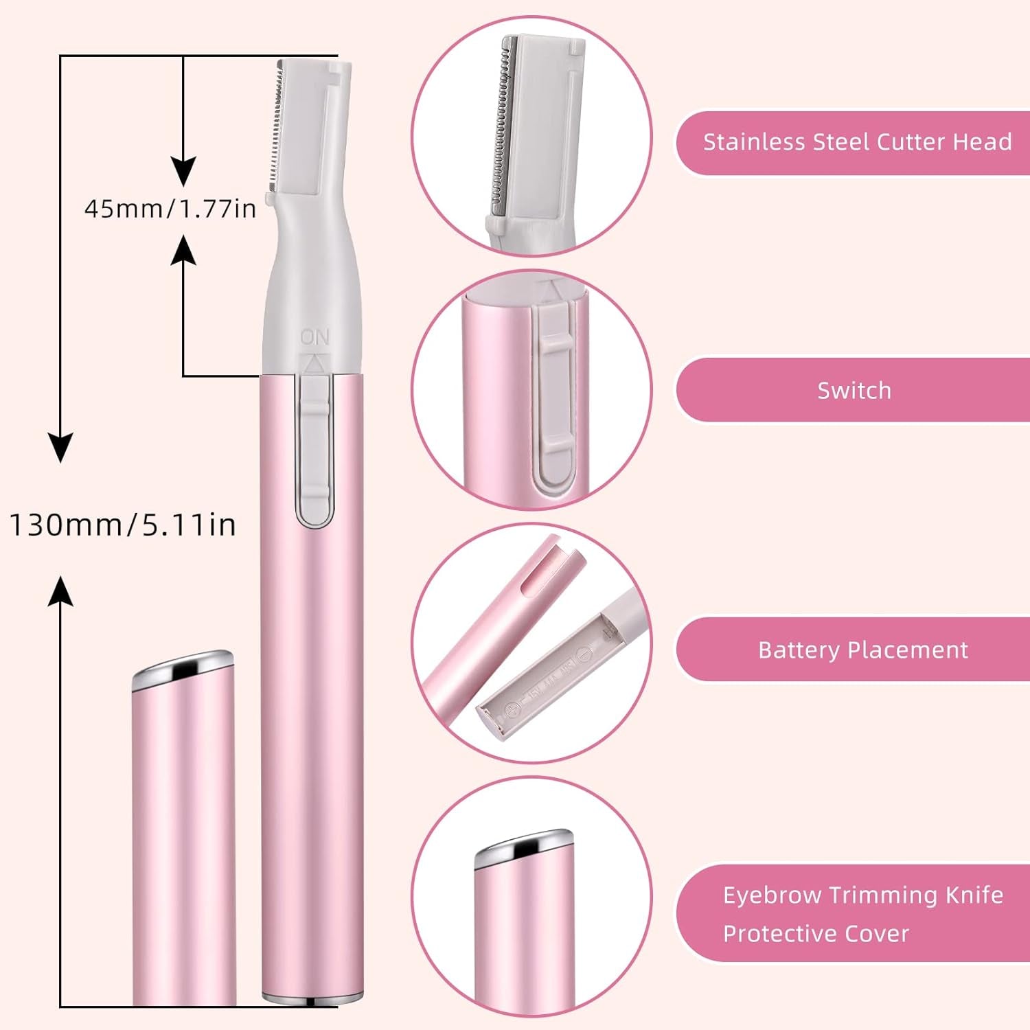 2-in-1 Electric Eyebrow & Face Trimmer
