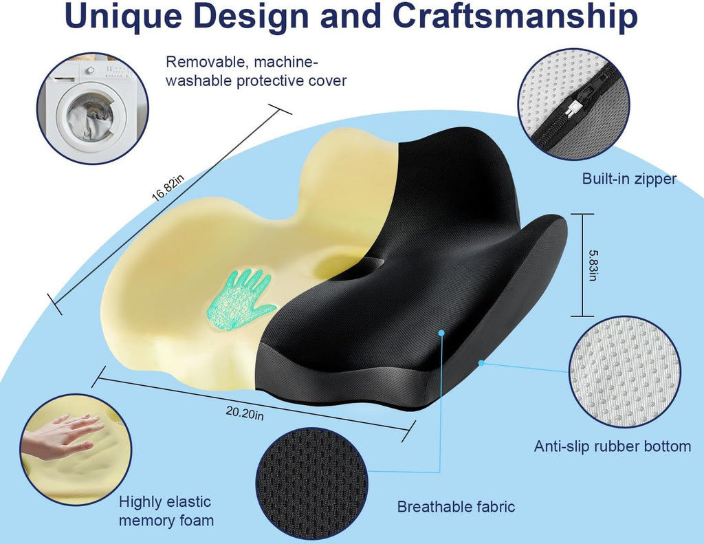 Premium Orthopedic Seat Cushion – X-Large Support