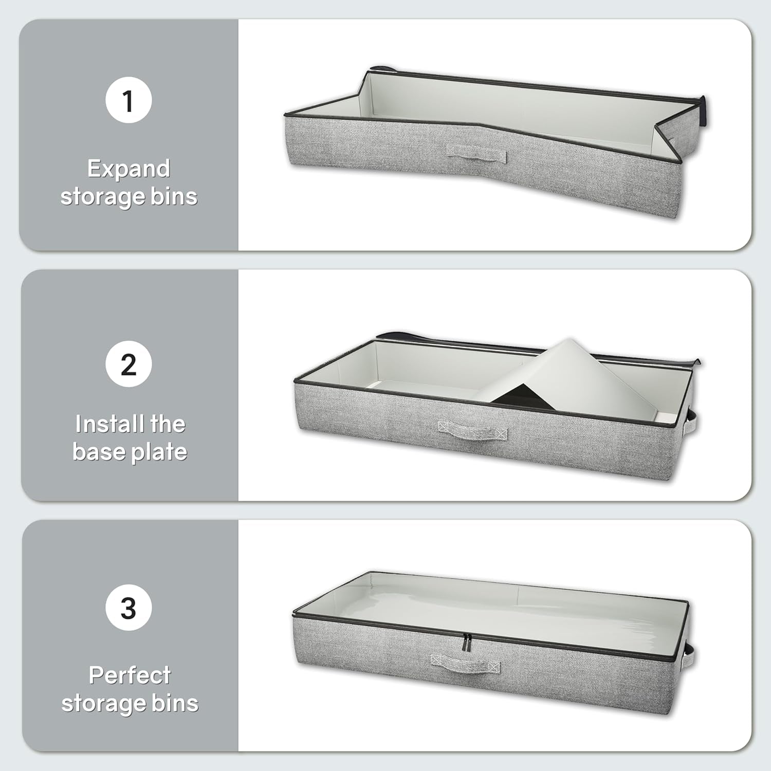 2-Pack Underbed Storage Bins Low Profile