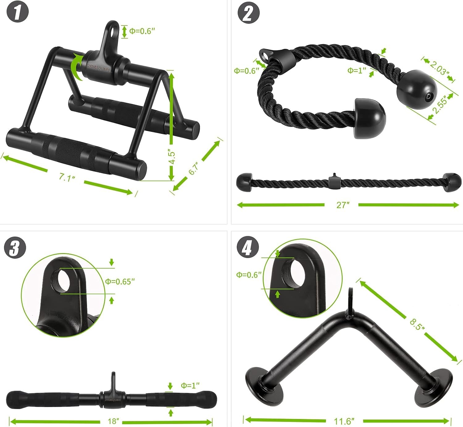Heavy-Duty Cable Attachments for Home Gym