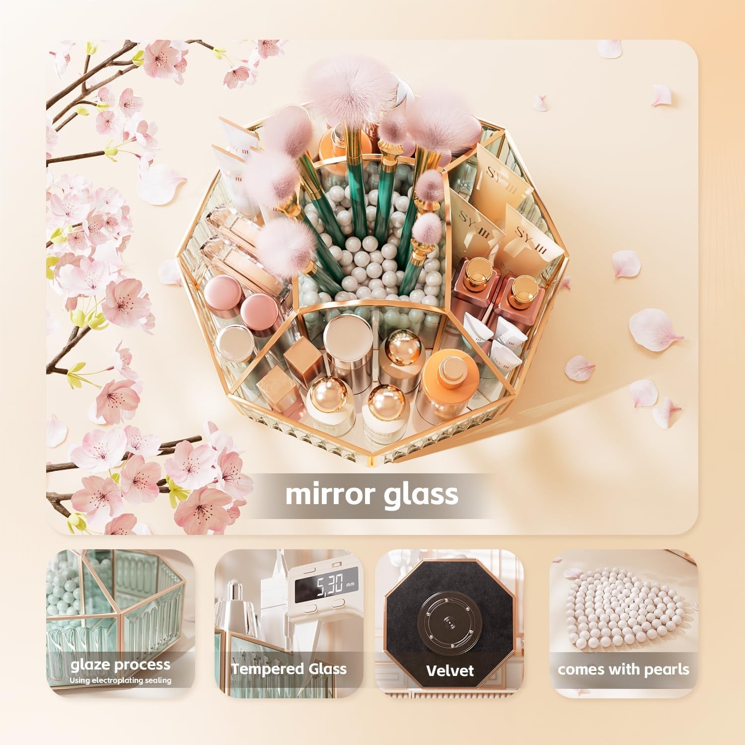 360° Rotating Makeup Organizer – Vanity