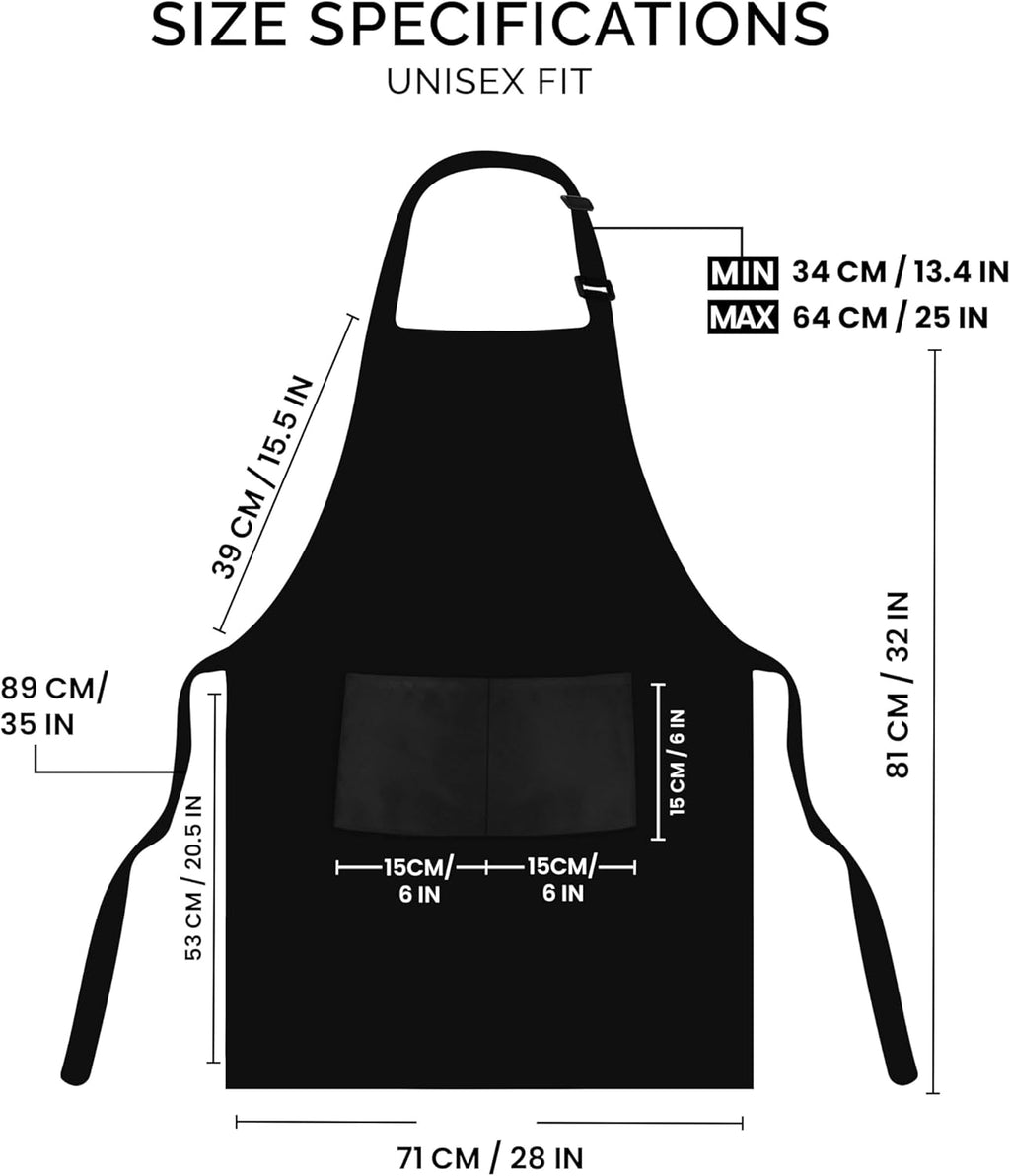 2-Pack Adjustable Bib Aprons with Pockets