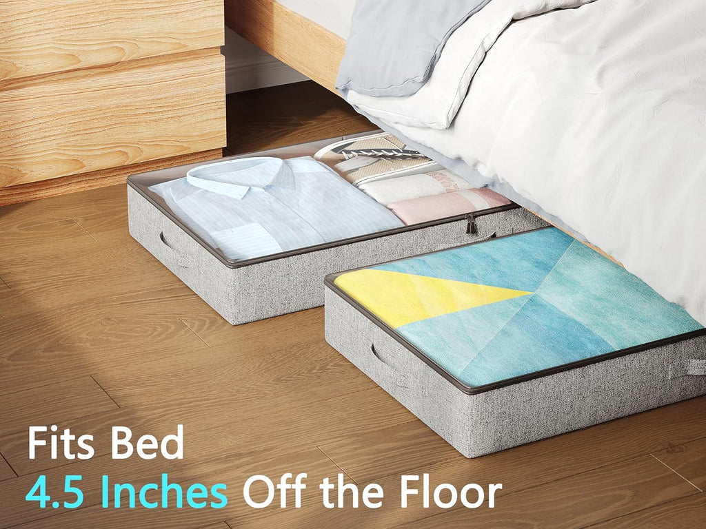 2-Pack Underbed Storage Bins Low Profile