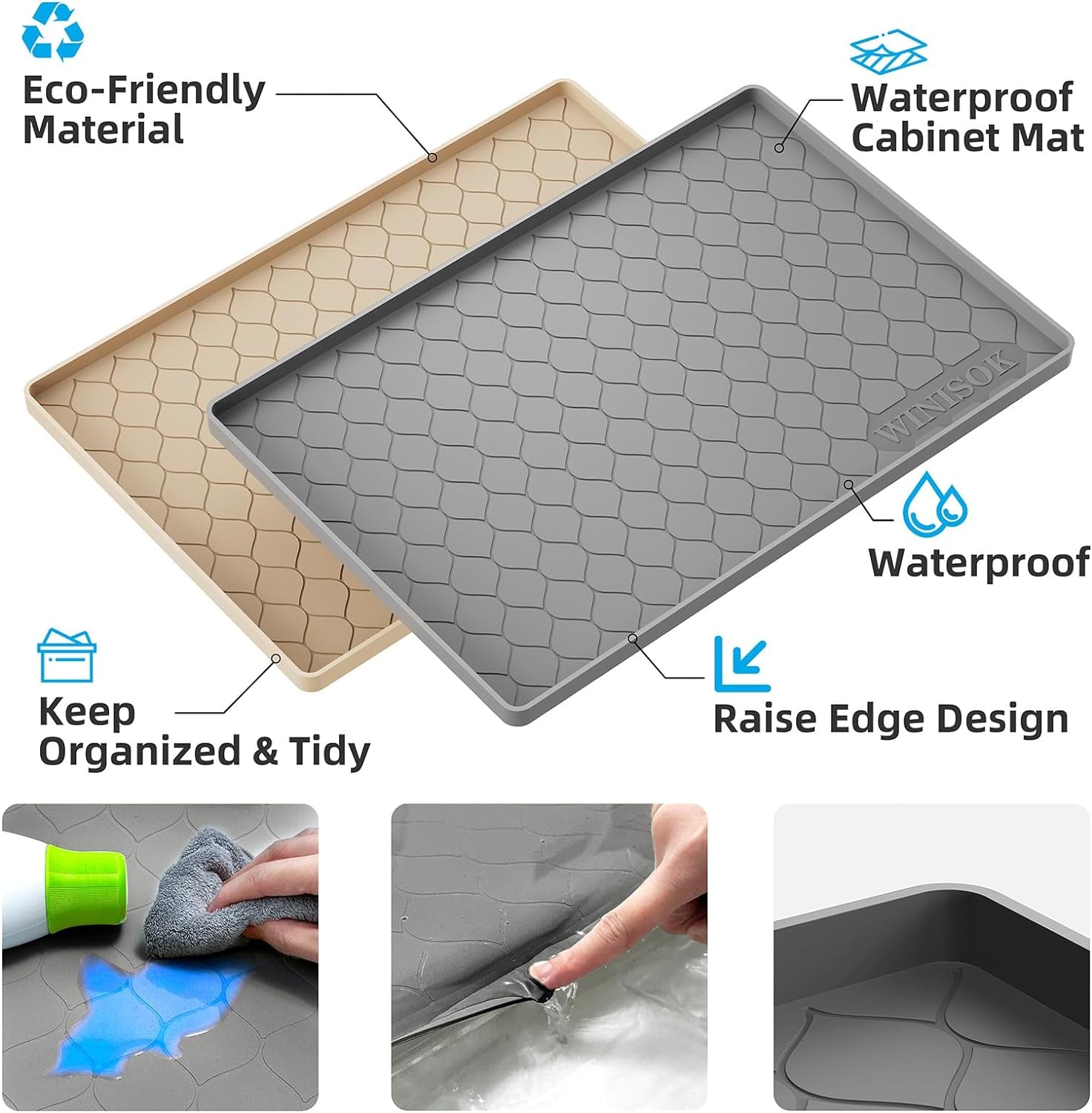 Silicone Under Sink Mat – 34" x 22"