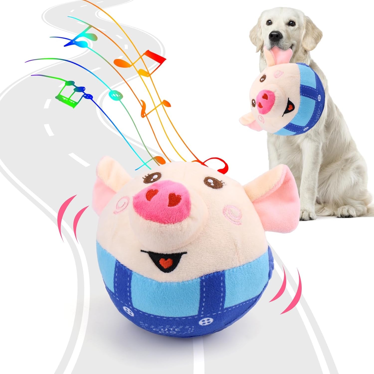 Interactive Jumping Pig Dog Toy