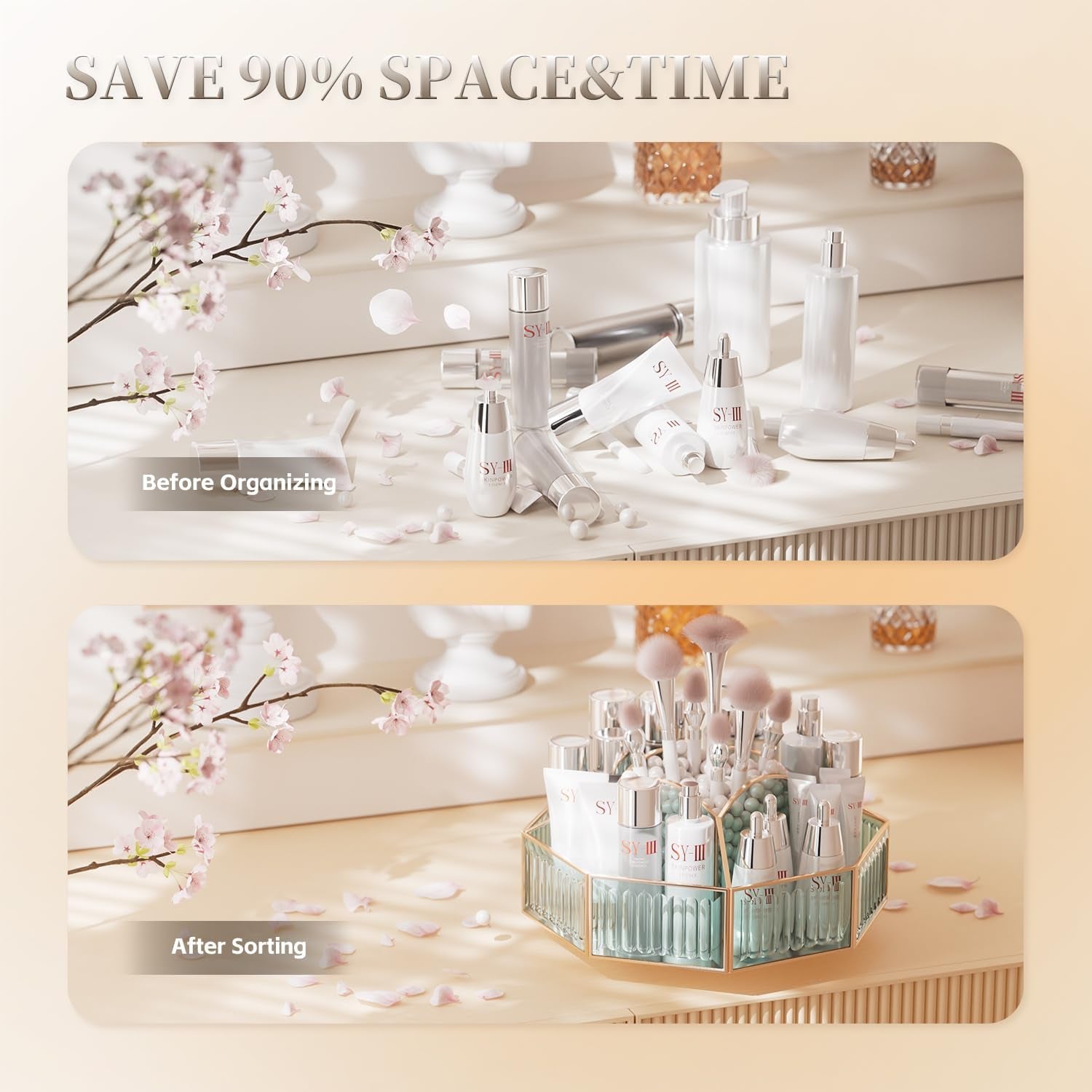 360° Rotating Makeup Organizer – Vanity