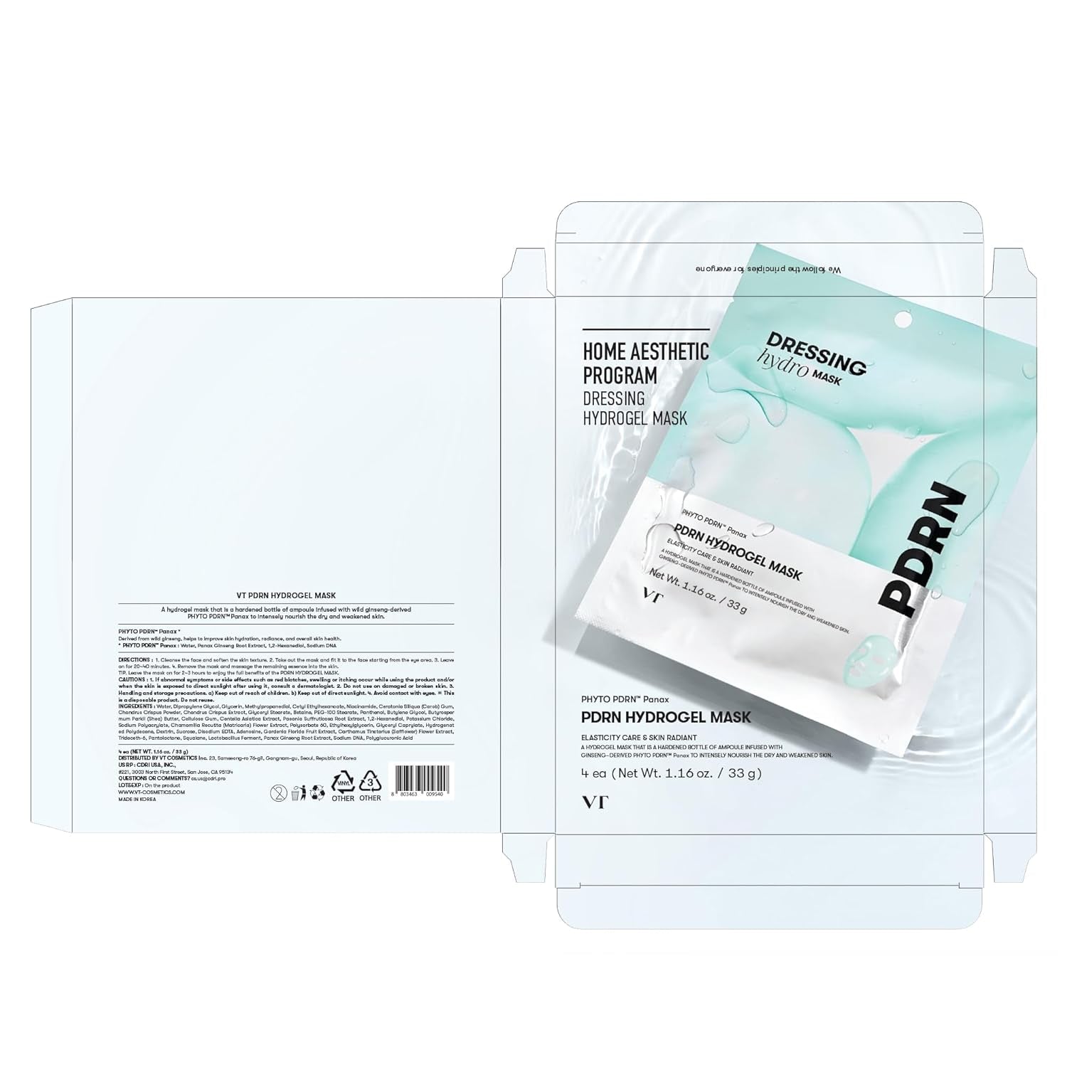 PDRN Hydrogel Mask 4-Pack