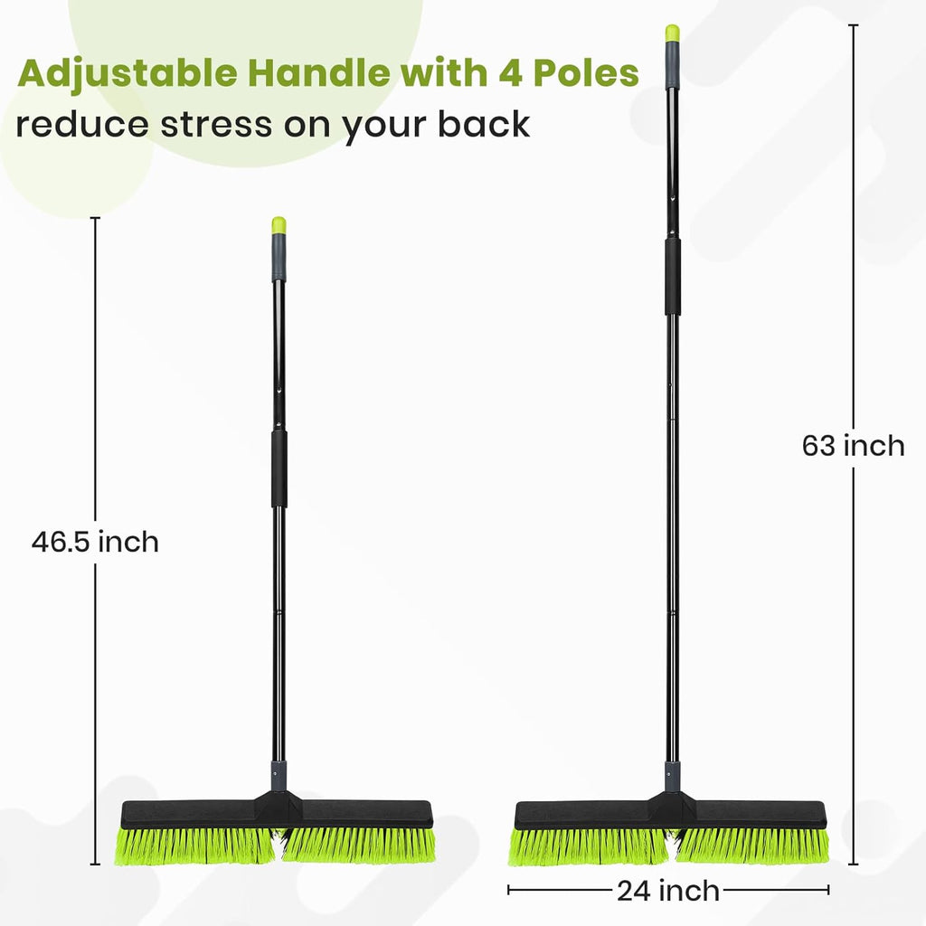 3-Pack 24" Push Broom with 63" Handle
