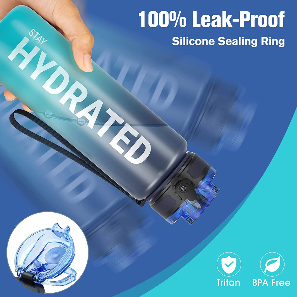 500/750ml Motivational Sports Water Bottle