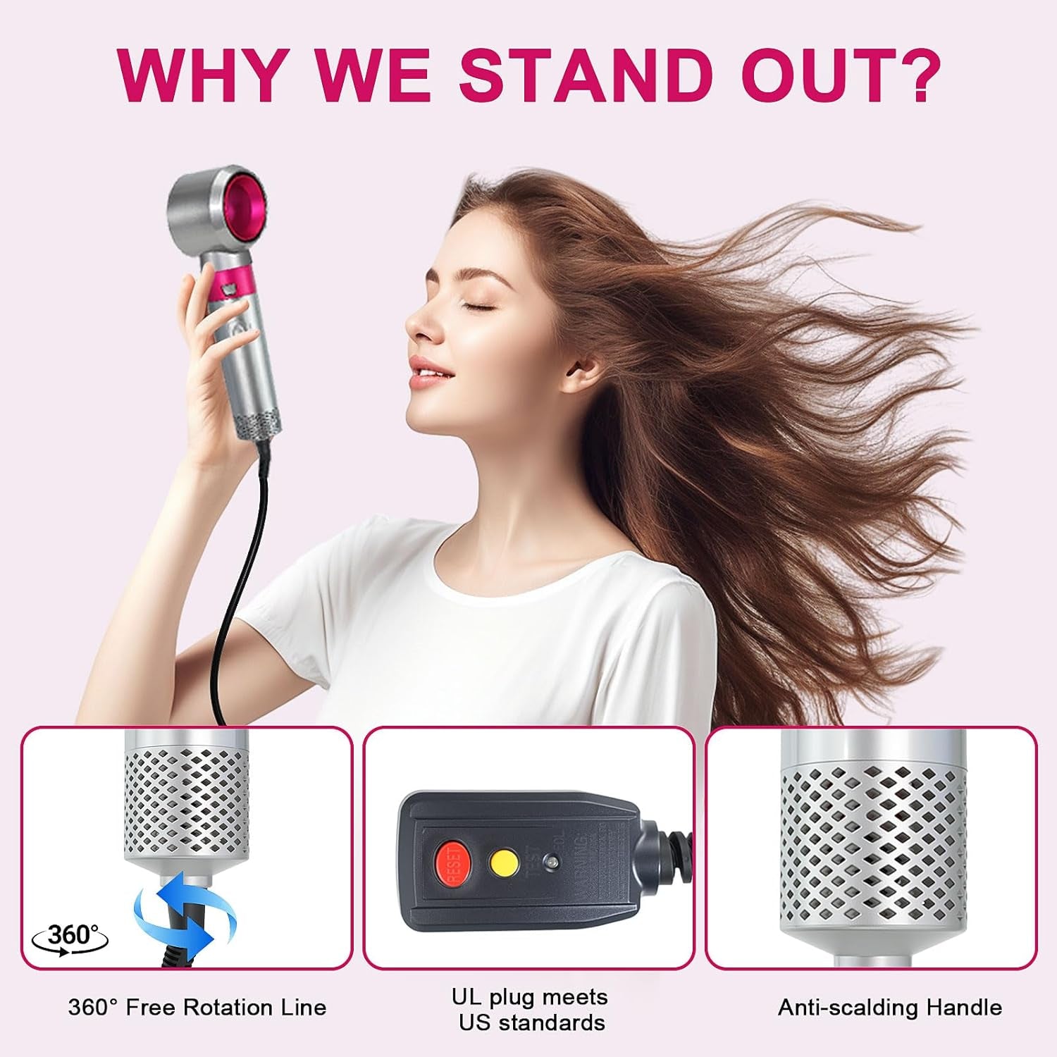 3-in-1 Hot Air Brush Blow Dryer Set