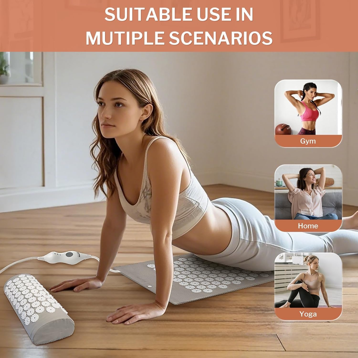 Heated Acupressure Mat with 3 Heat Levels