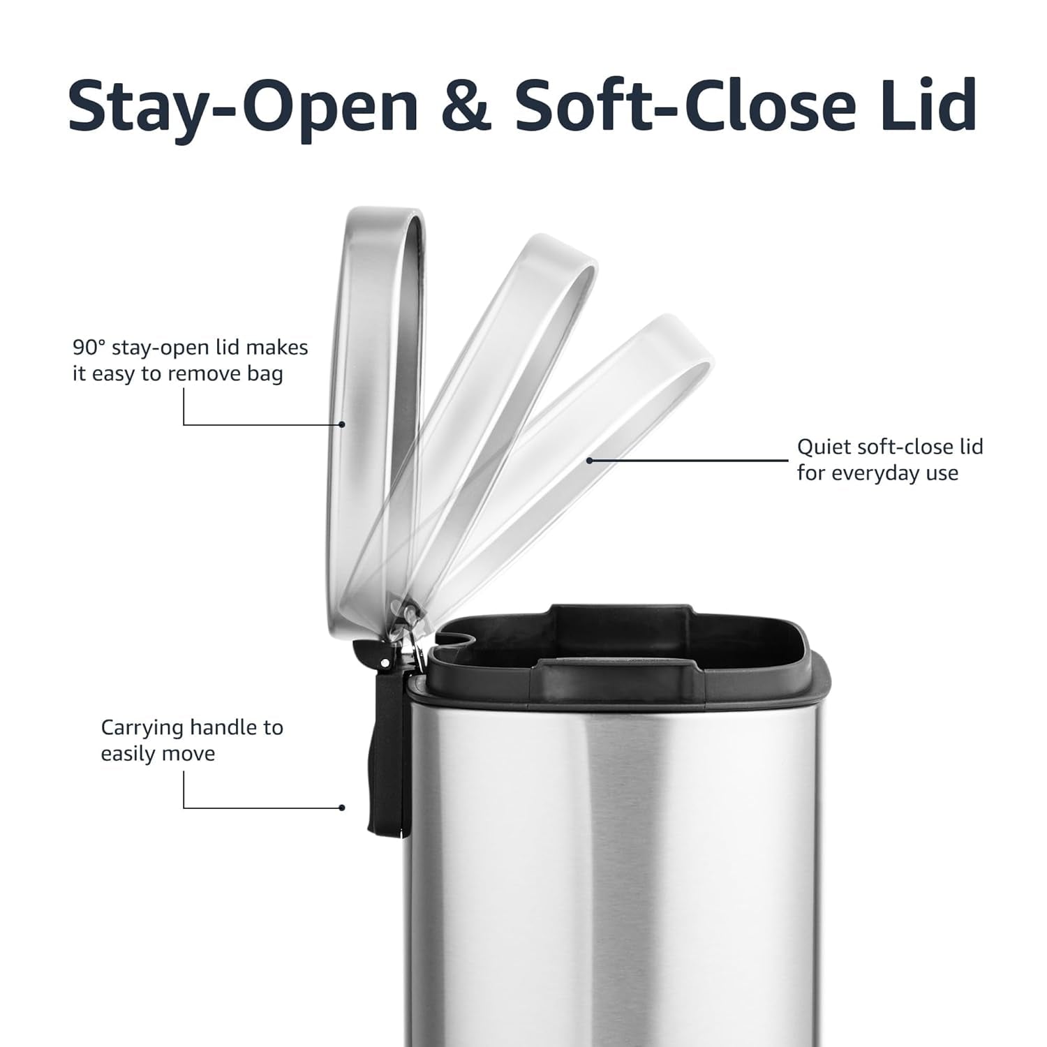 Mini Trash Can 5L Stainless Steel Bathroom