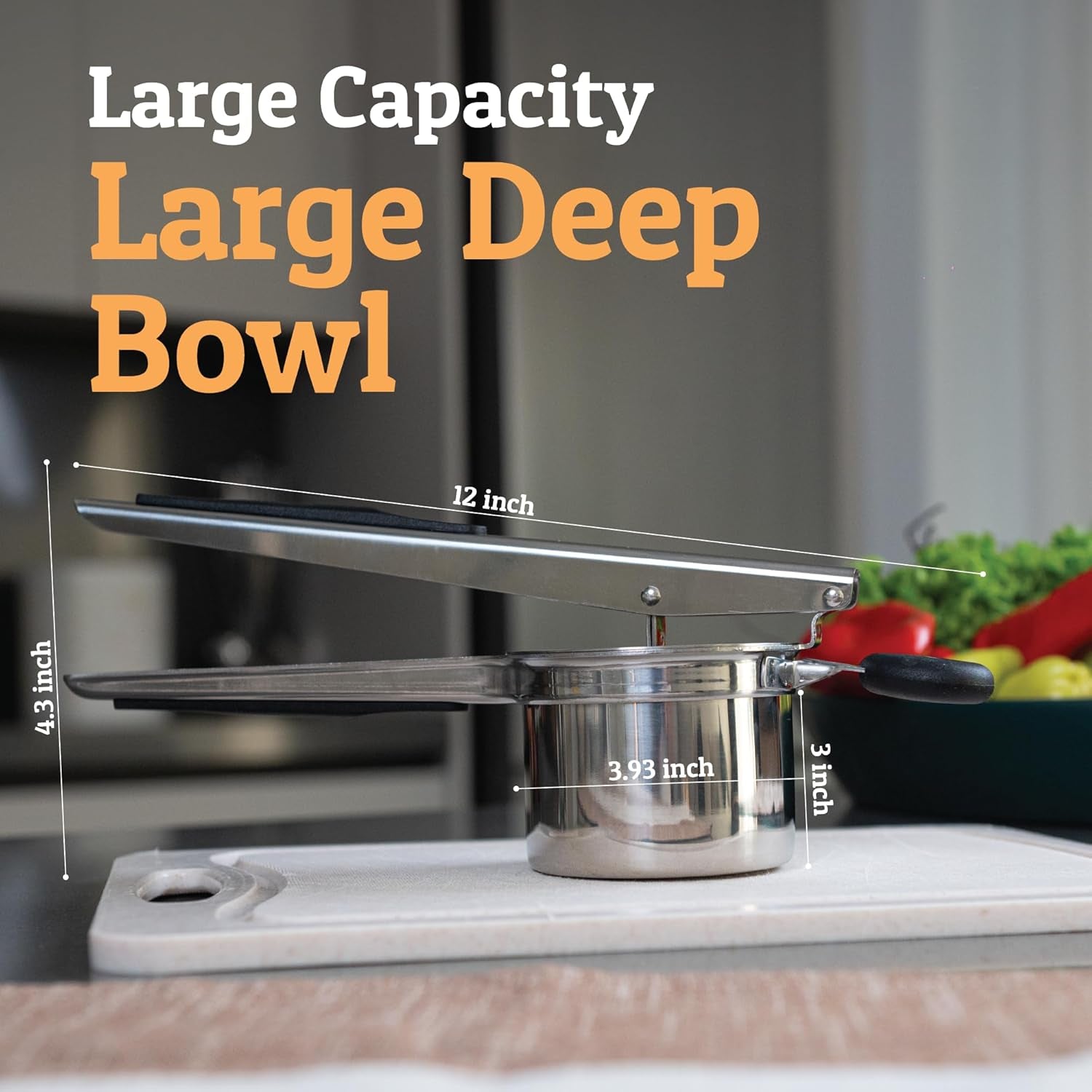 PriorityChef 15oz Stainless Steel Potato Ricer