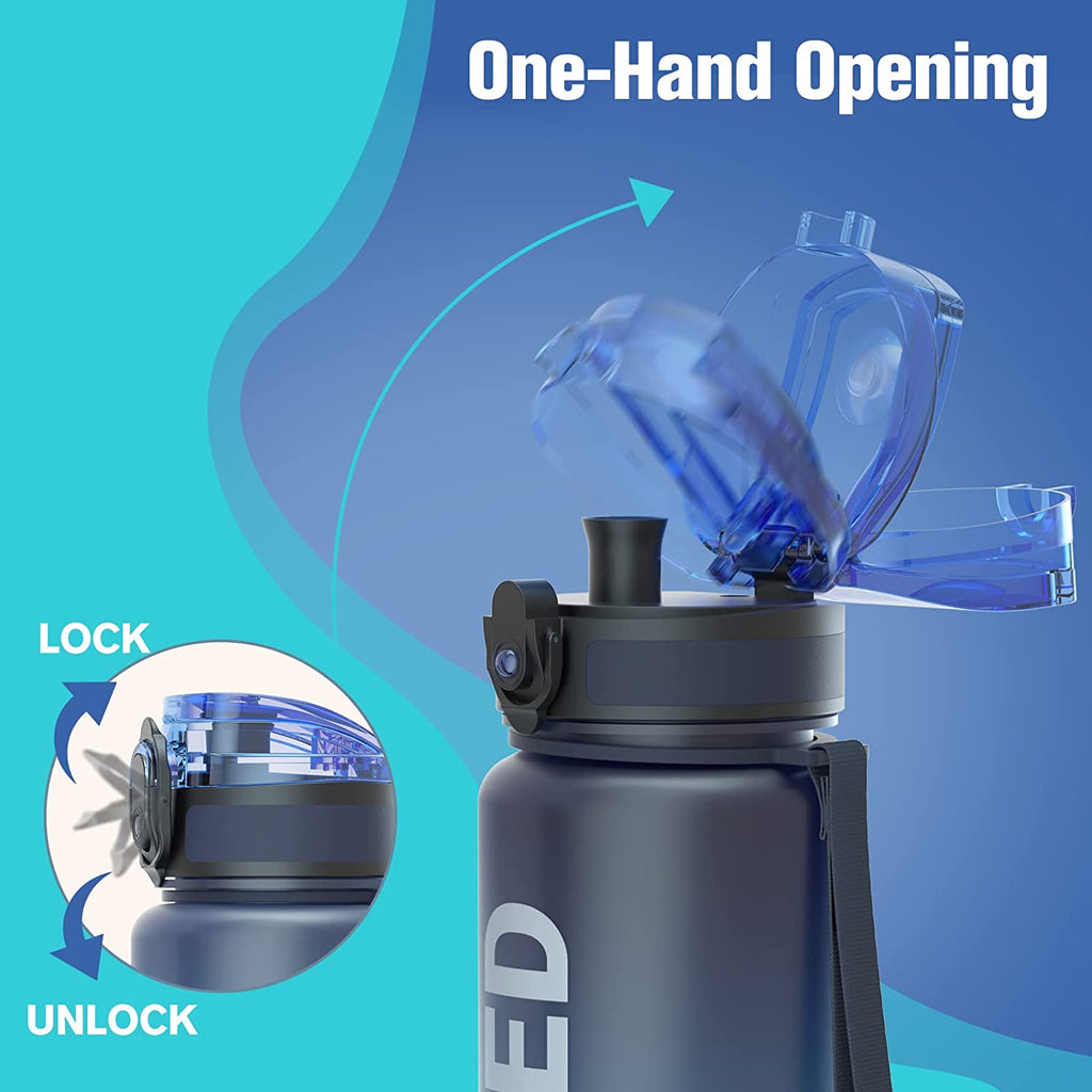 500/750ml Motivational Sports Water Bottle