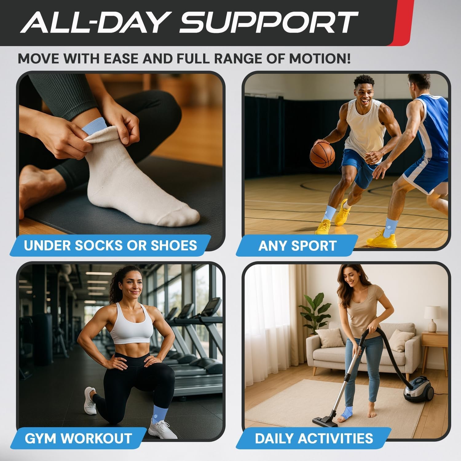 Ankle Support Brace for Sprains & Pain Relief