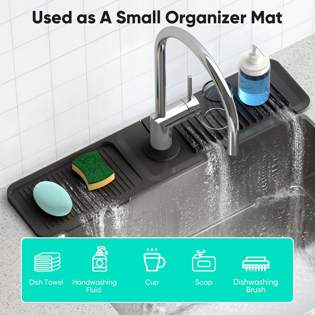 24-Inch Silicone Kitchen Faucet Mat