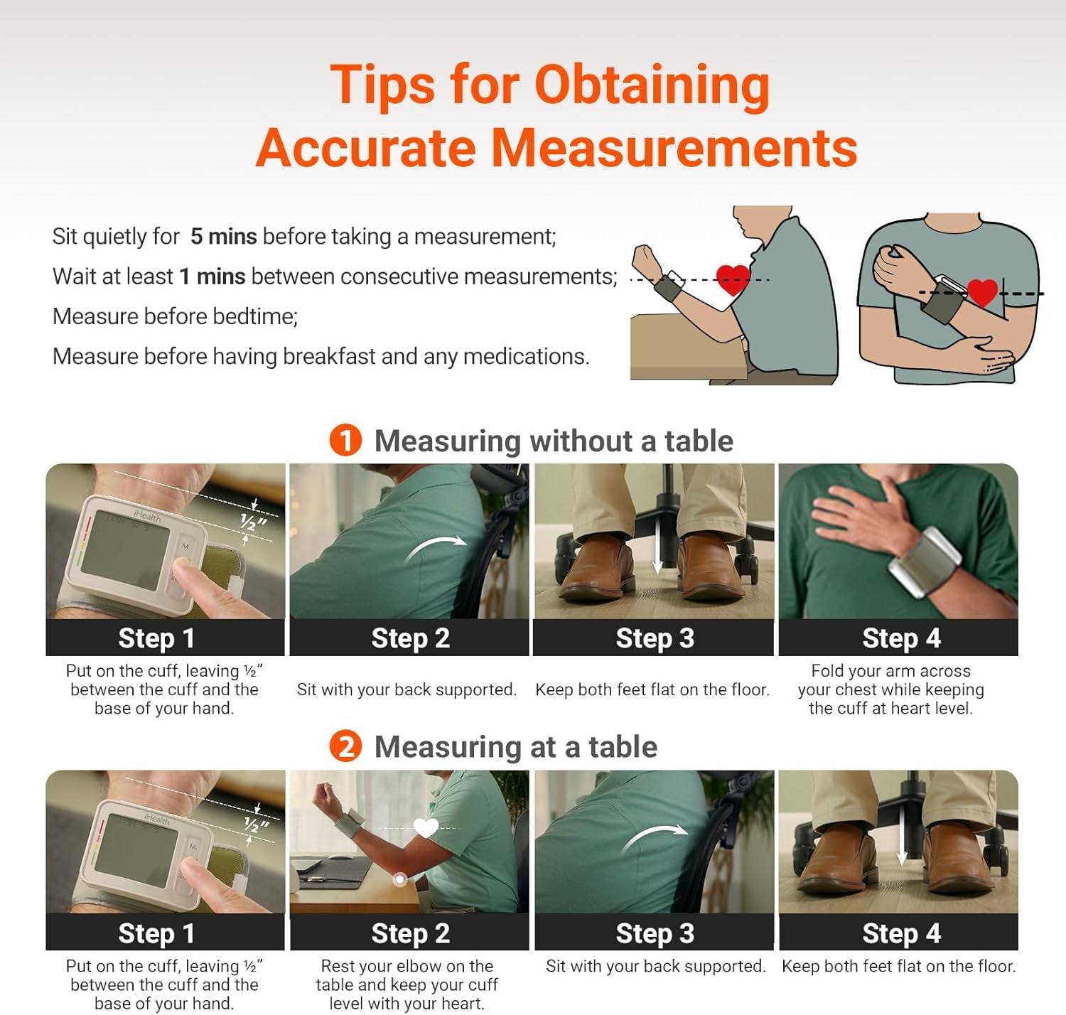 Push Wrist Blood Pressure Monitor – Bluetooth
