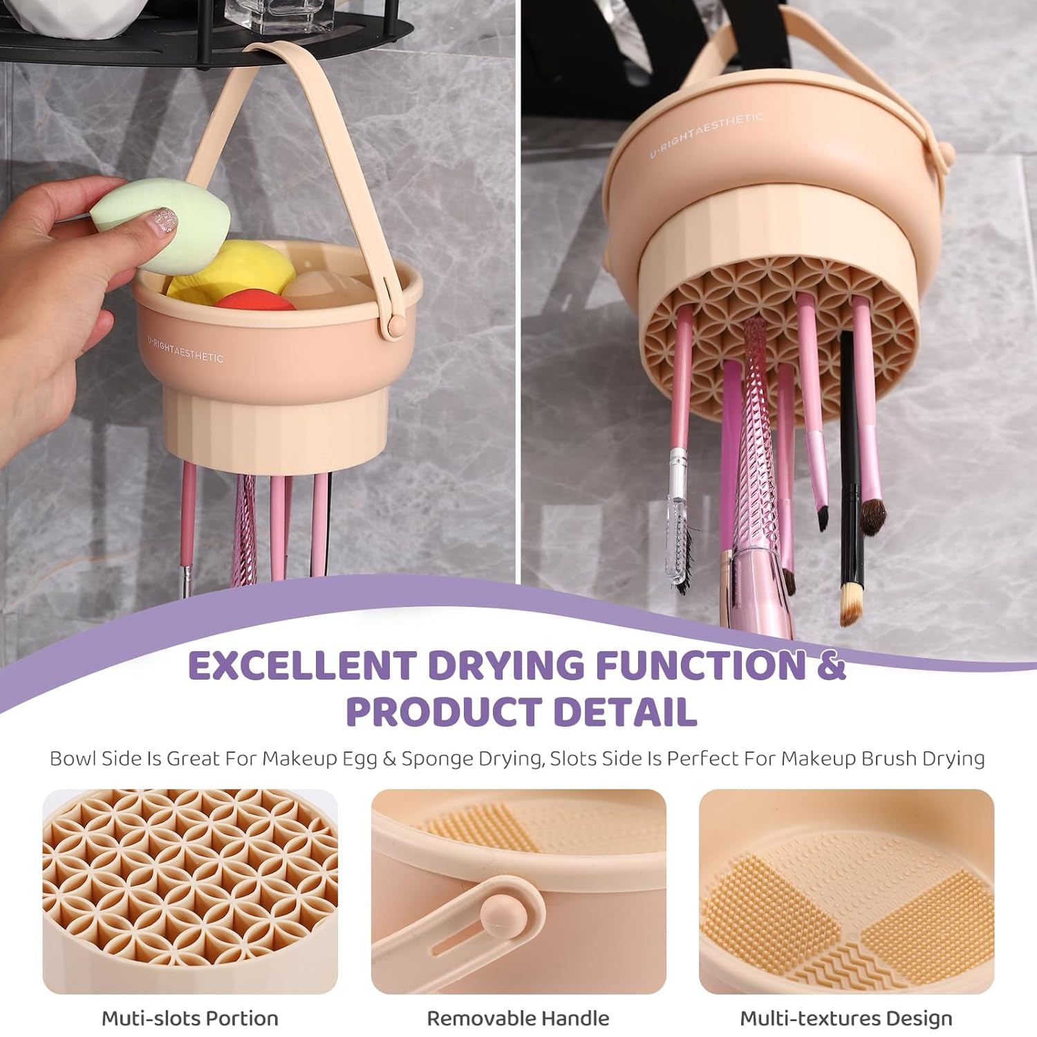 3-in-1 Silicone Makeup Brush Cleaner