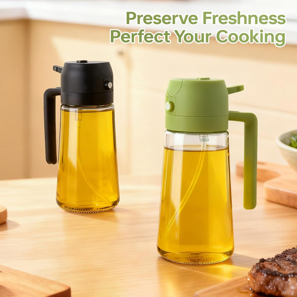 2-Pack Glass Oil Sprayer 16oz for Cooking