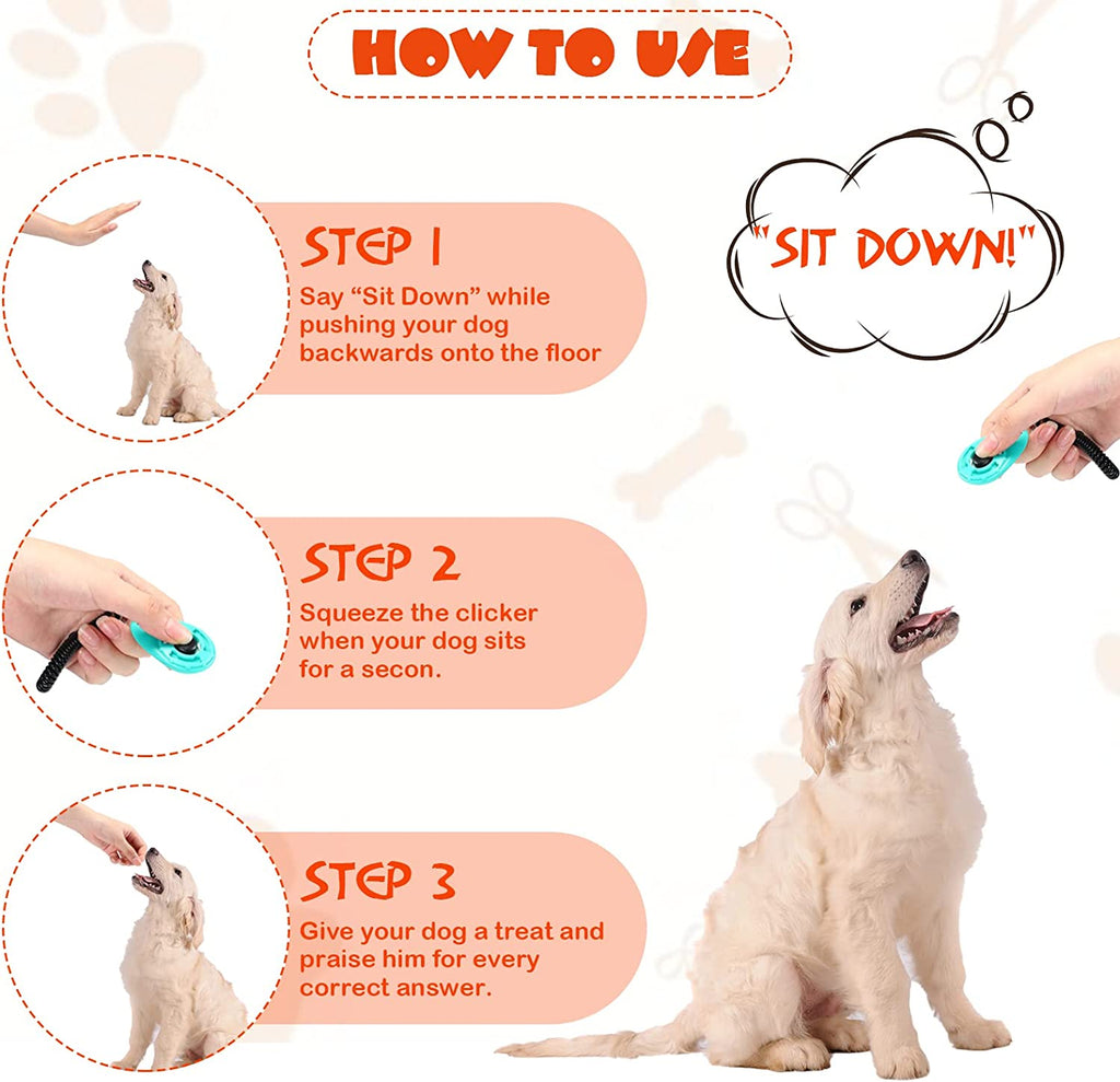30 PCS Dog Training Clicker with Wrist Strap