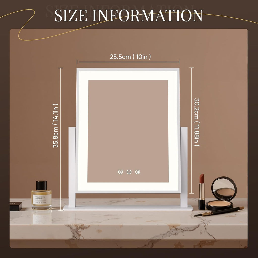 14" LED Vanity Mirror – 10X/5X Magnification