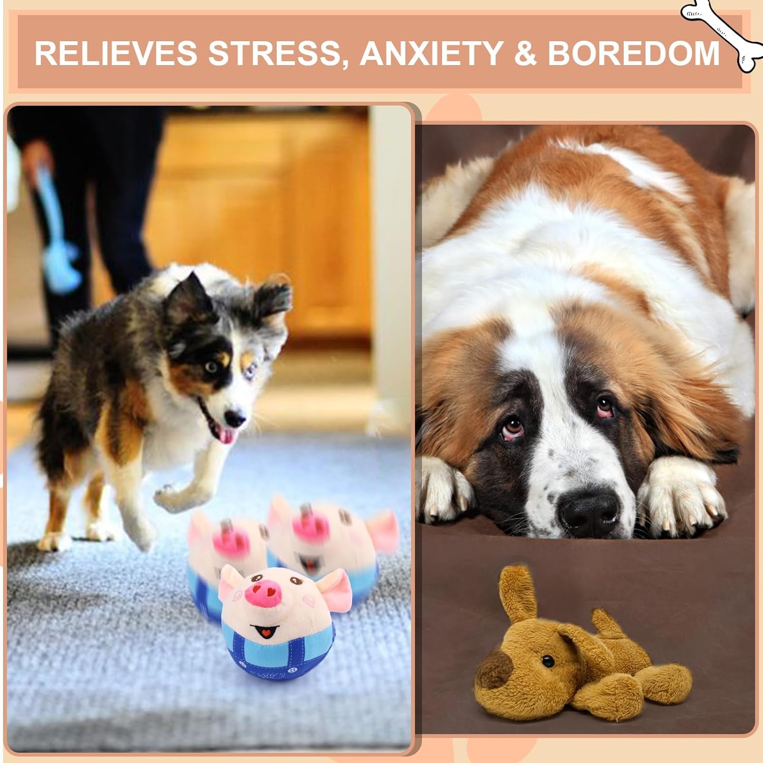 Interactive Jumping Pig Dog Toy