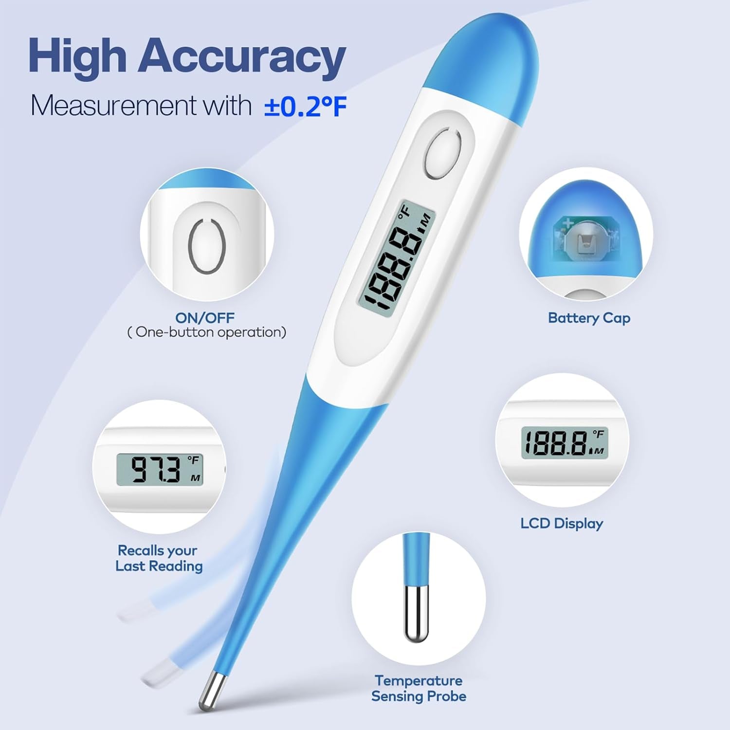 10-Second Digital Oral & Rectal Thermometer