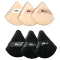 6PCS Velvet Makeup Puff Set – Black/Peach
