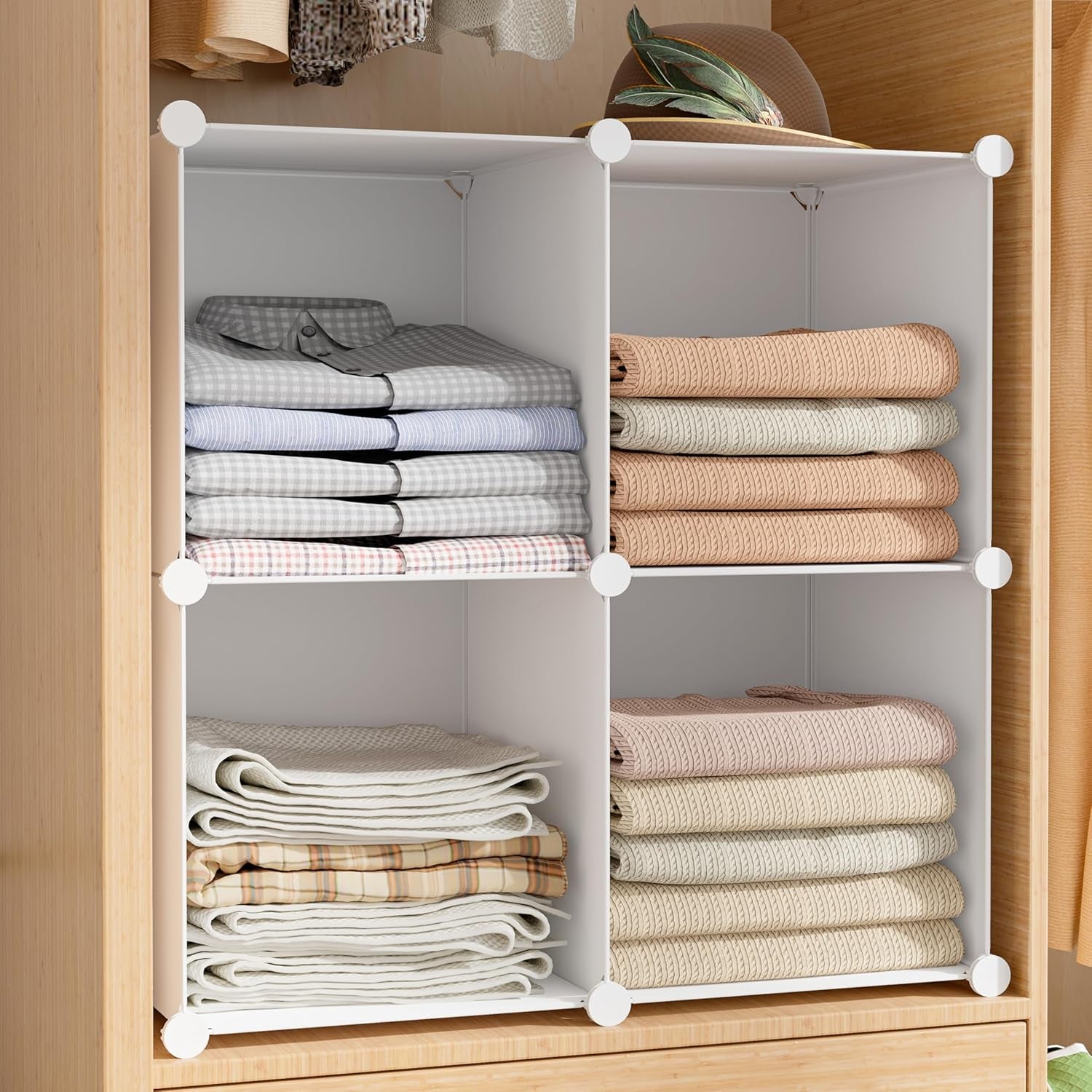 6-Cube Stackable Closet Organizer