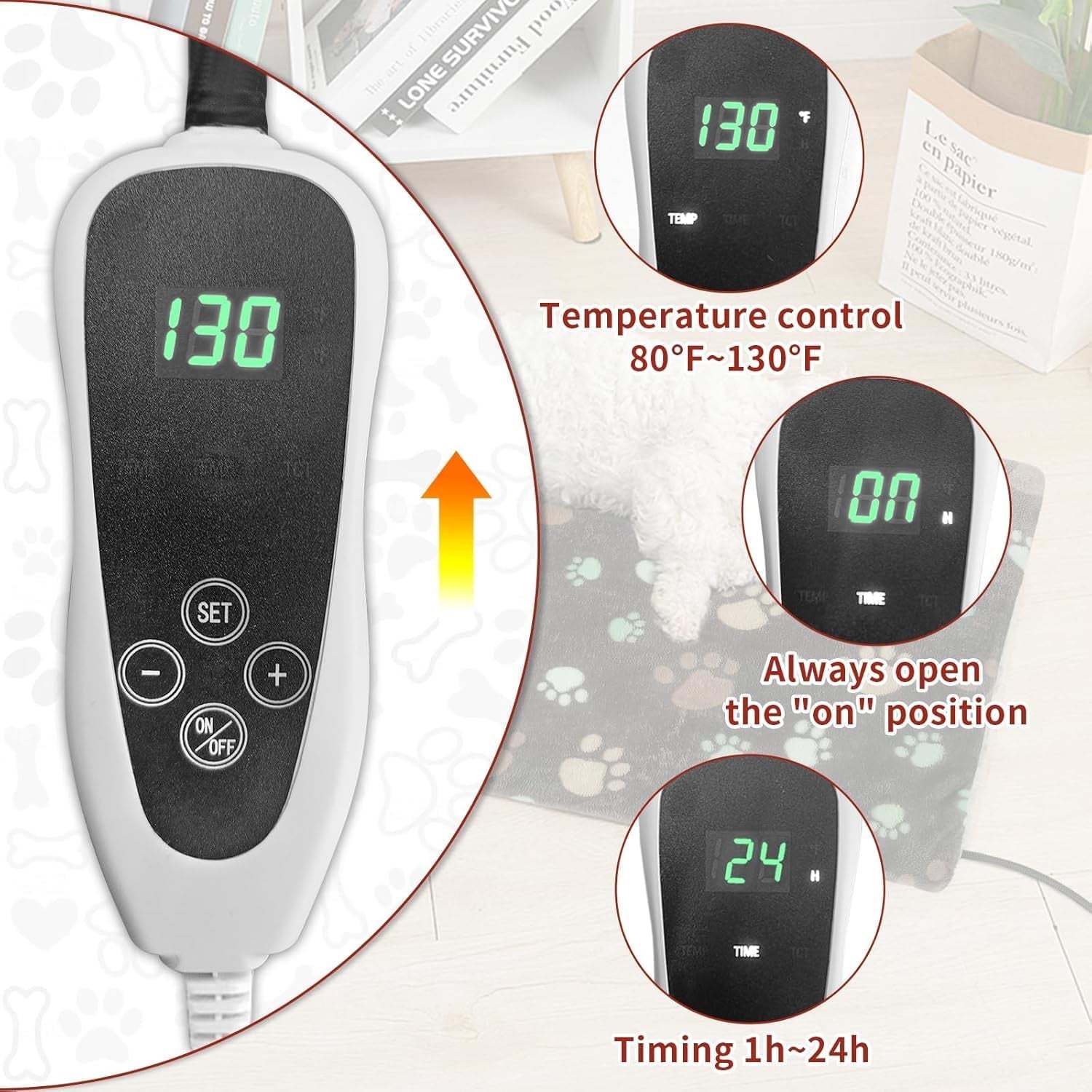 Large Dog Heating Pad – 36x24, Waterproof