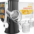 Rotary Hand Crank Cheese Grater with 3 Blades