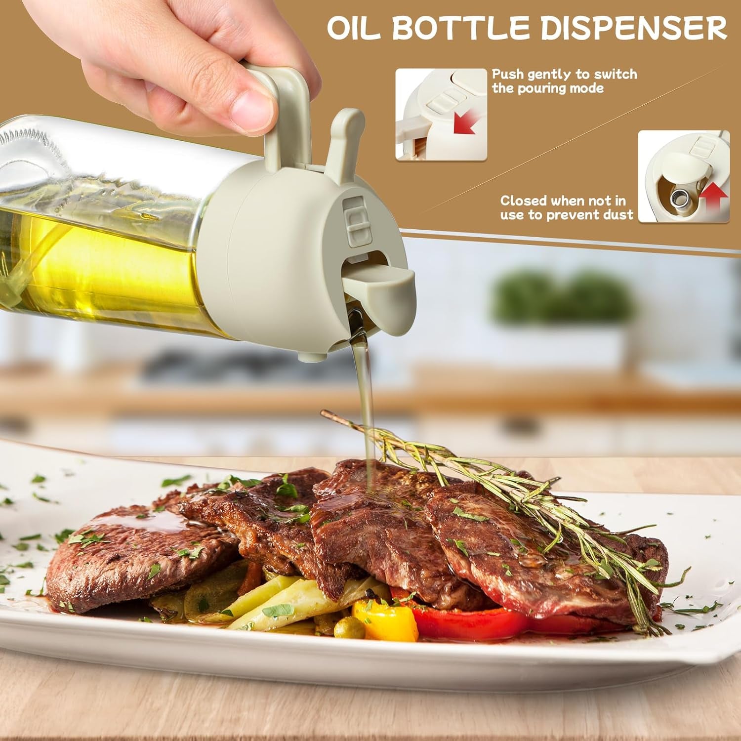 2-Pack Oil Sprayer & Dispenser – 16oz