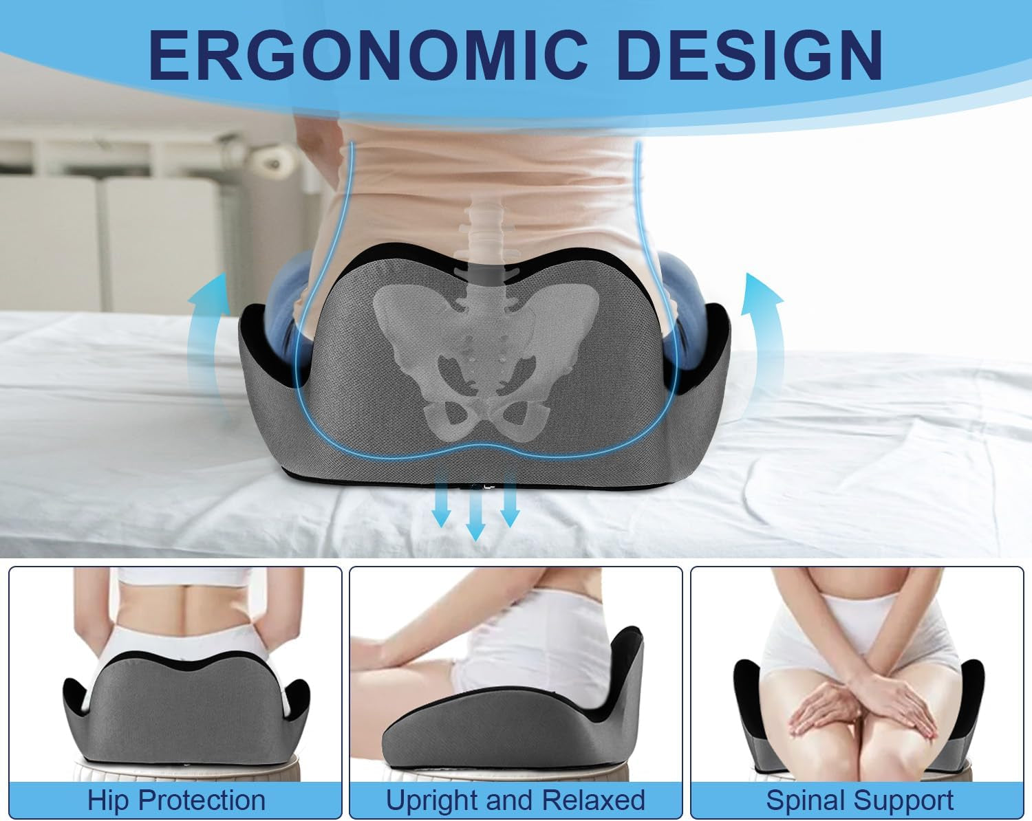 Premium Orthopedic Seat Cushion – X-Large Support