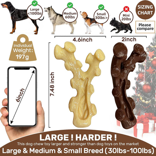 2-Pack Tough Dog Chew Toys – Medium/Large