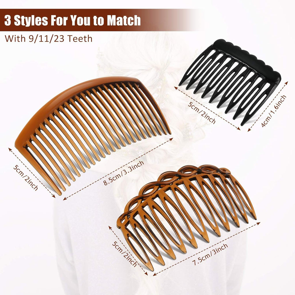 24PCS French Hair Side Combs for Women & Girls