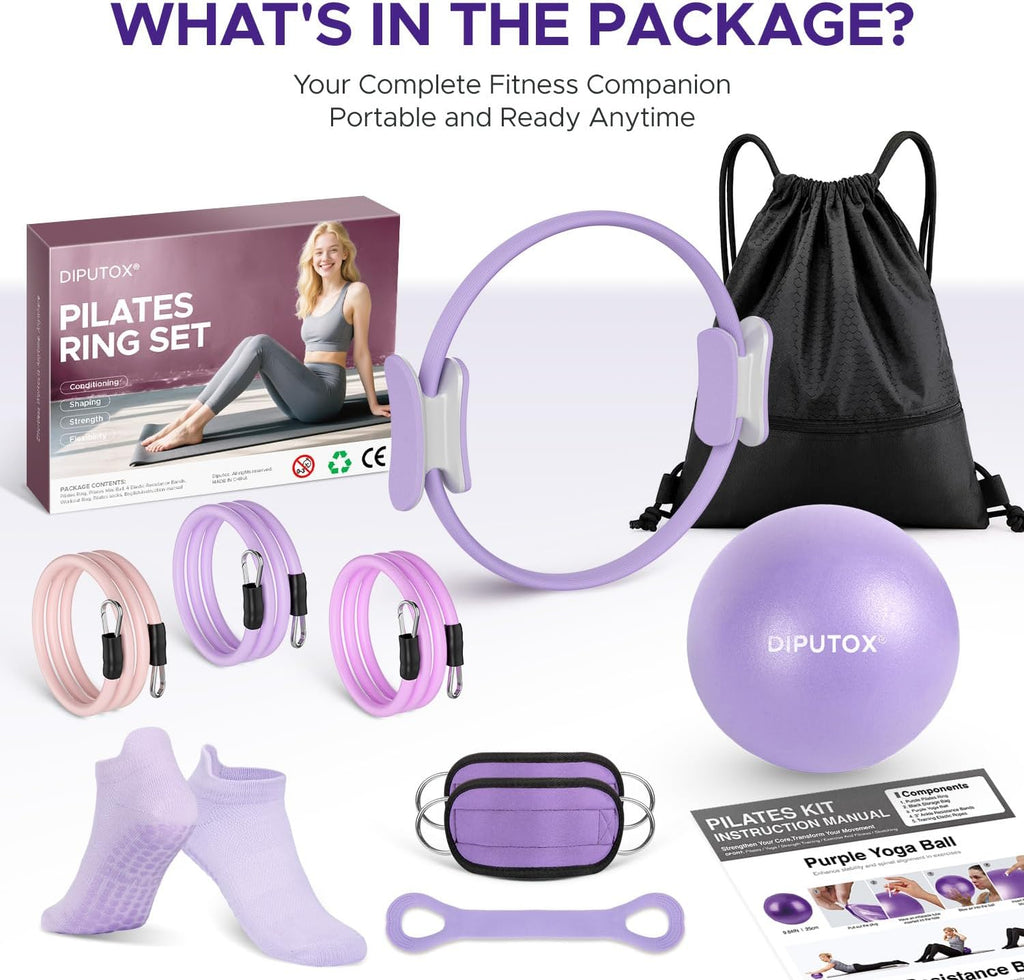 Pilates Ring Kit for Women Home Workout Set