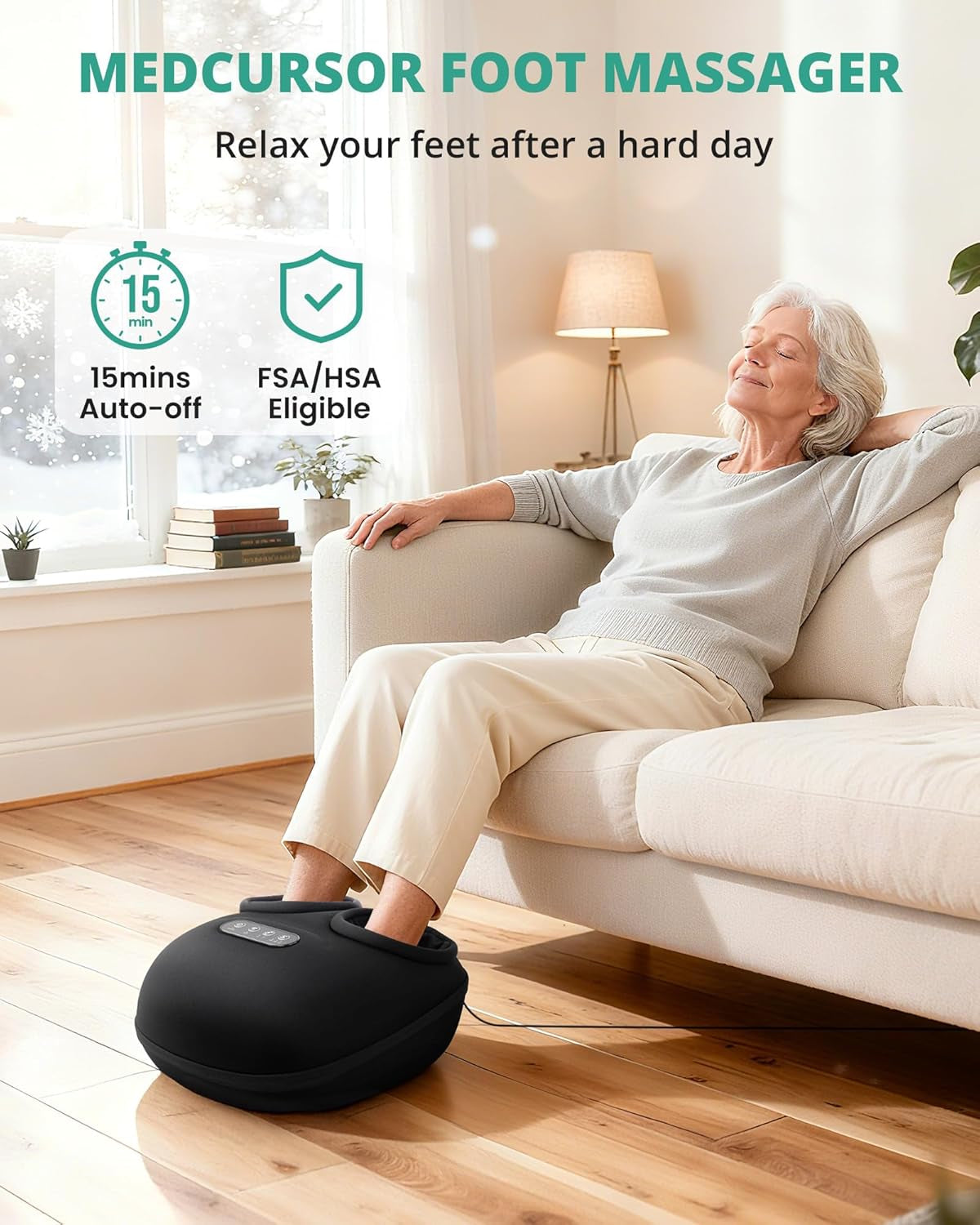 Shiatsu Foot Massager with Heat & Deep Kneading
