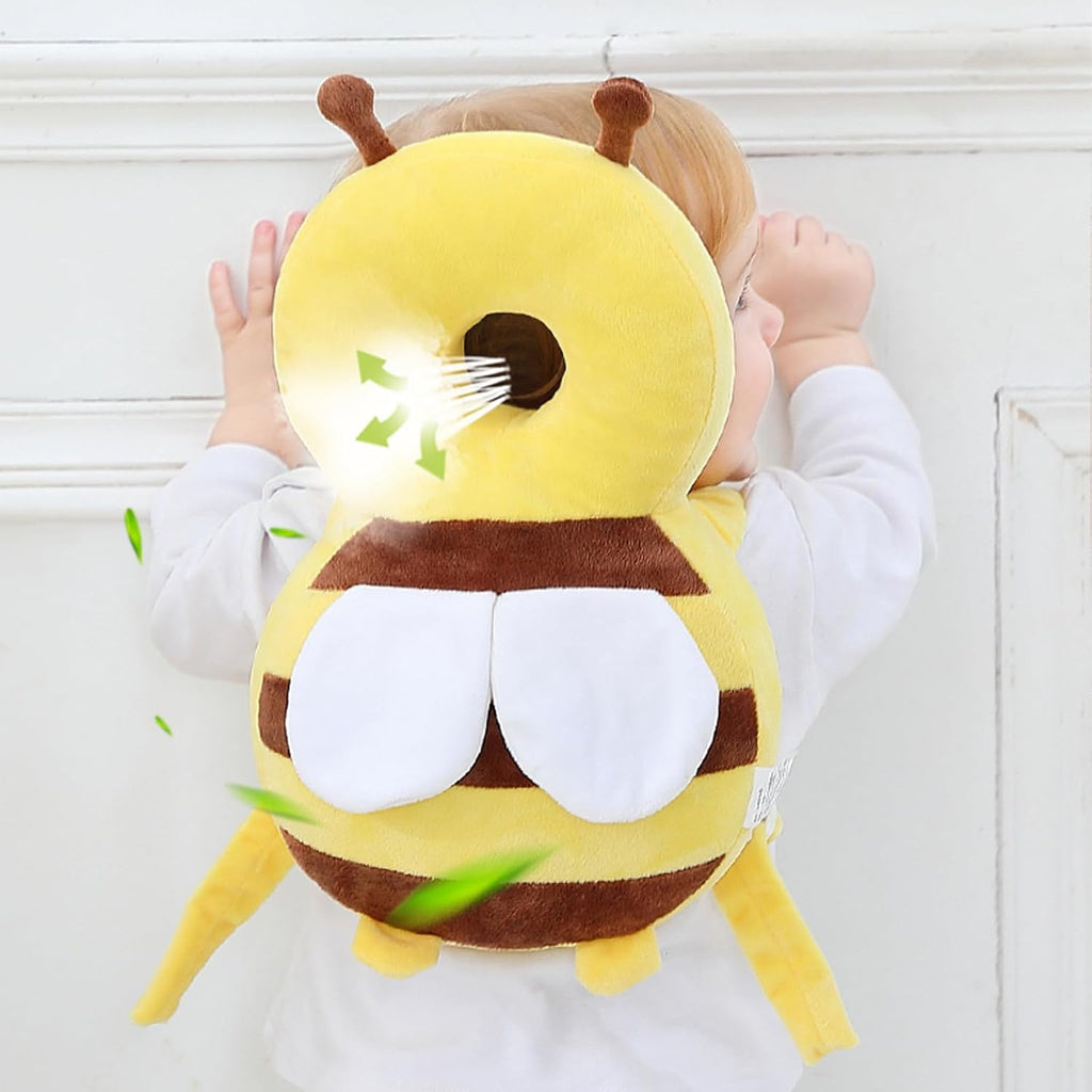 Baby Walker Head Protector Backpack Wear,Toddler Adjustable Baby Head Protection Backpack for Safety Baby Learning Walking Crawling (Duck)