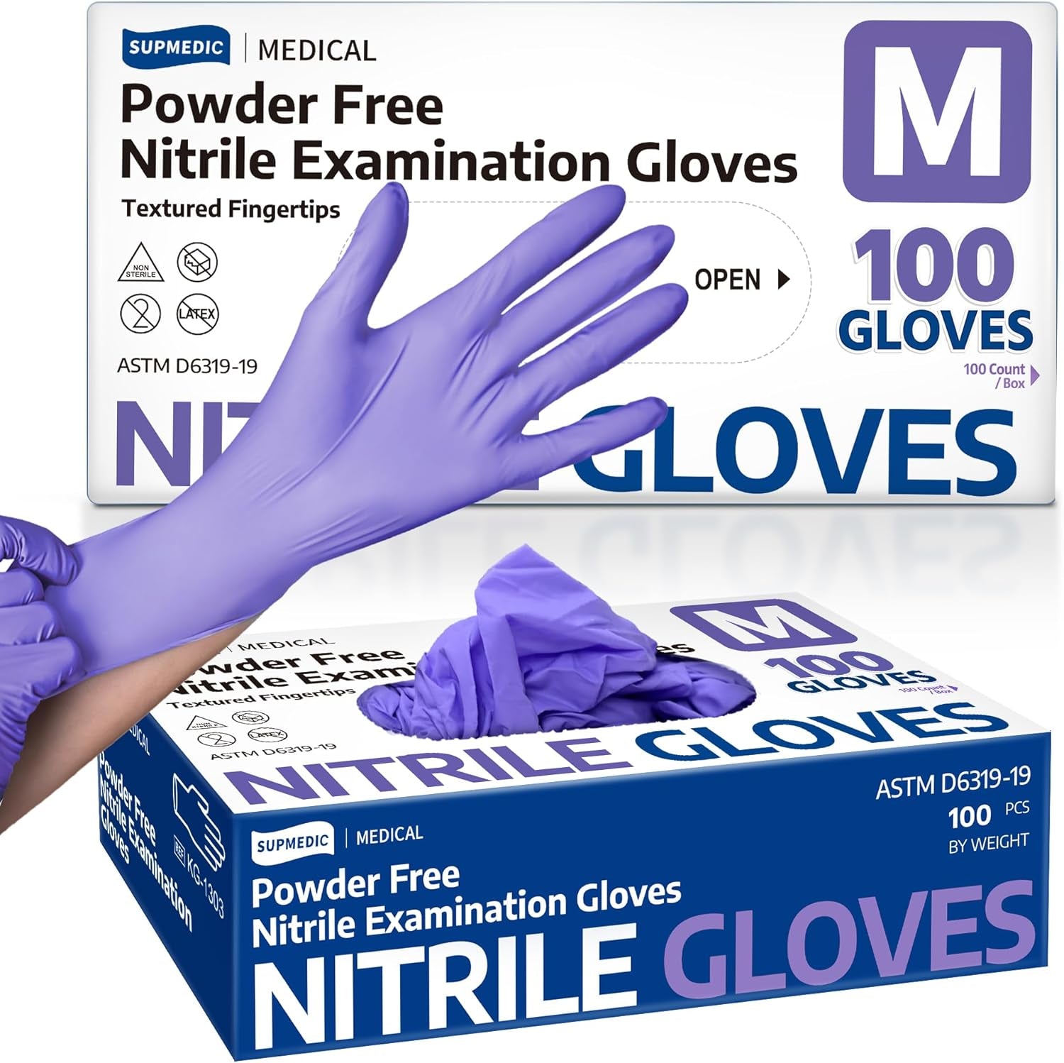Nitrile Disposable Gloves – 100 Count, Chemo Safe