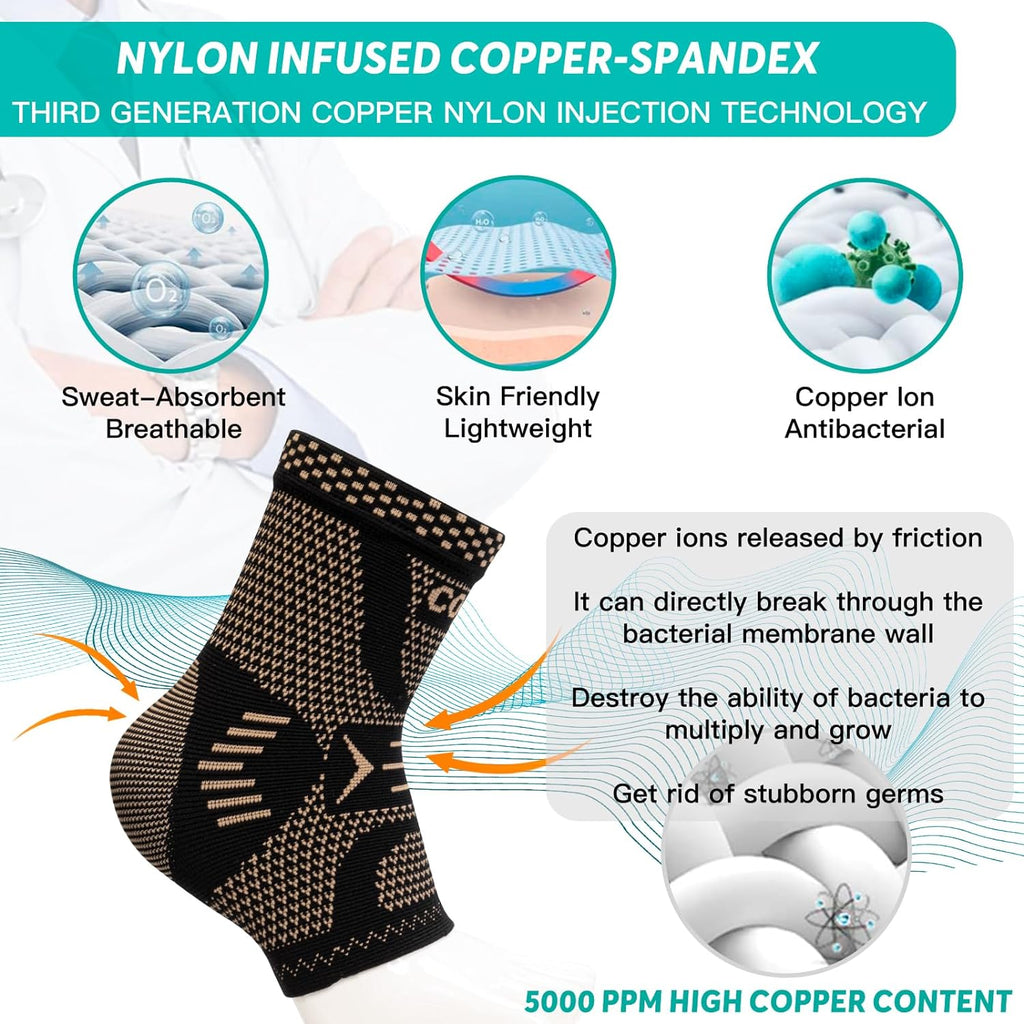 Copper Infused Ankle Brace – Pain Relief Support
