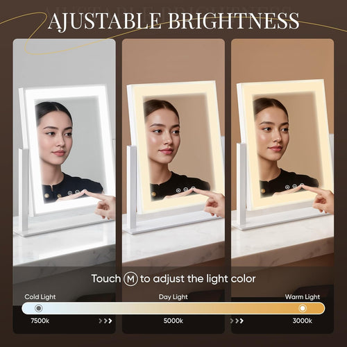 14" LED Vanity Mirror – 10X/5X Magnification