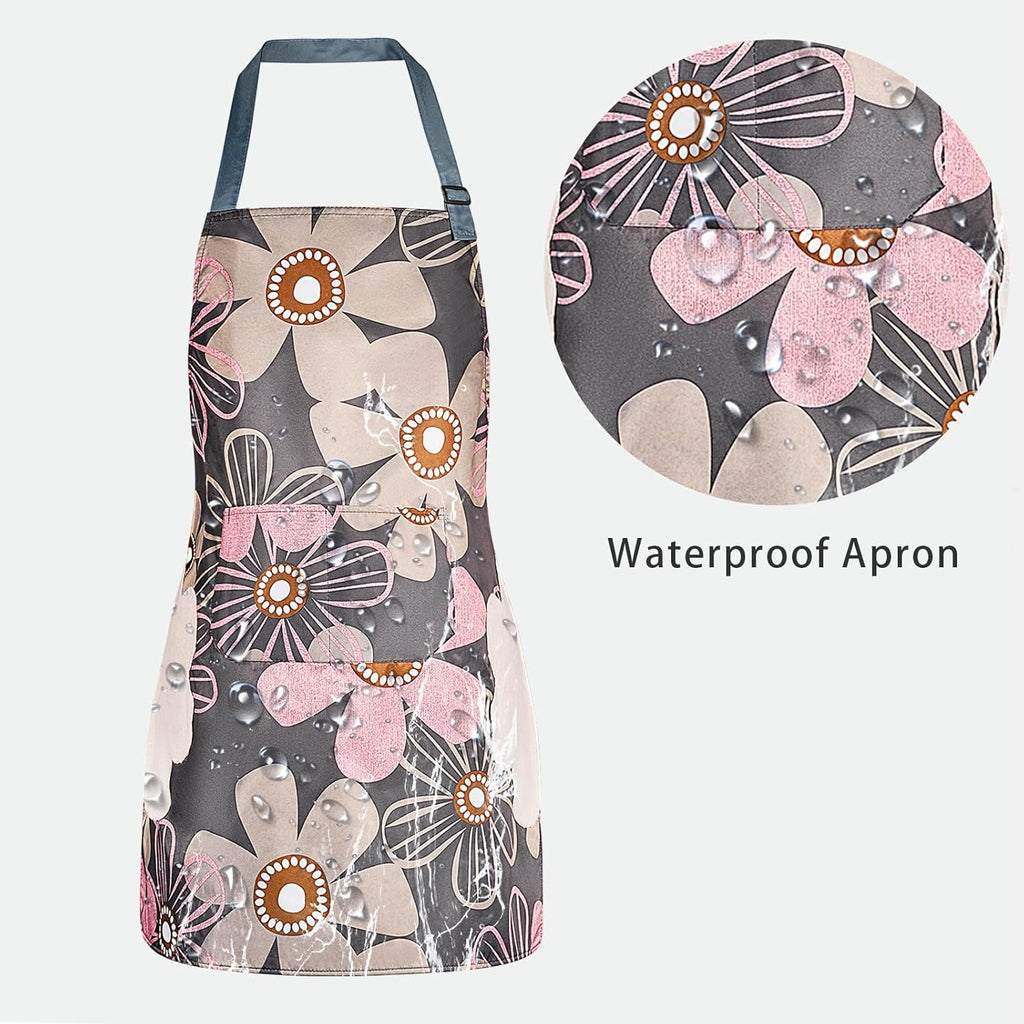 2-Pack Women’s Floral Waterproof Aprons