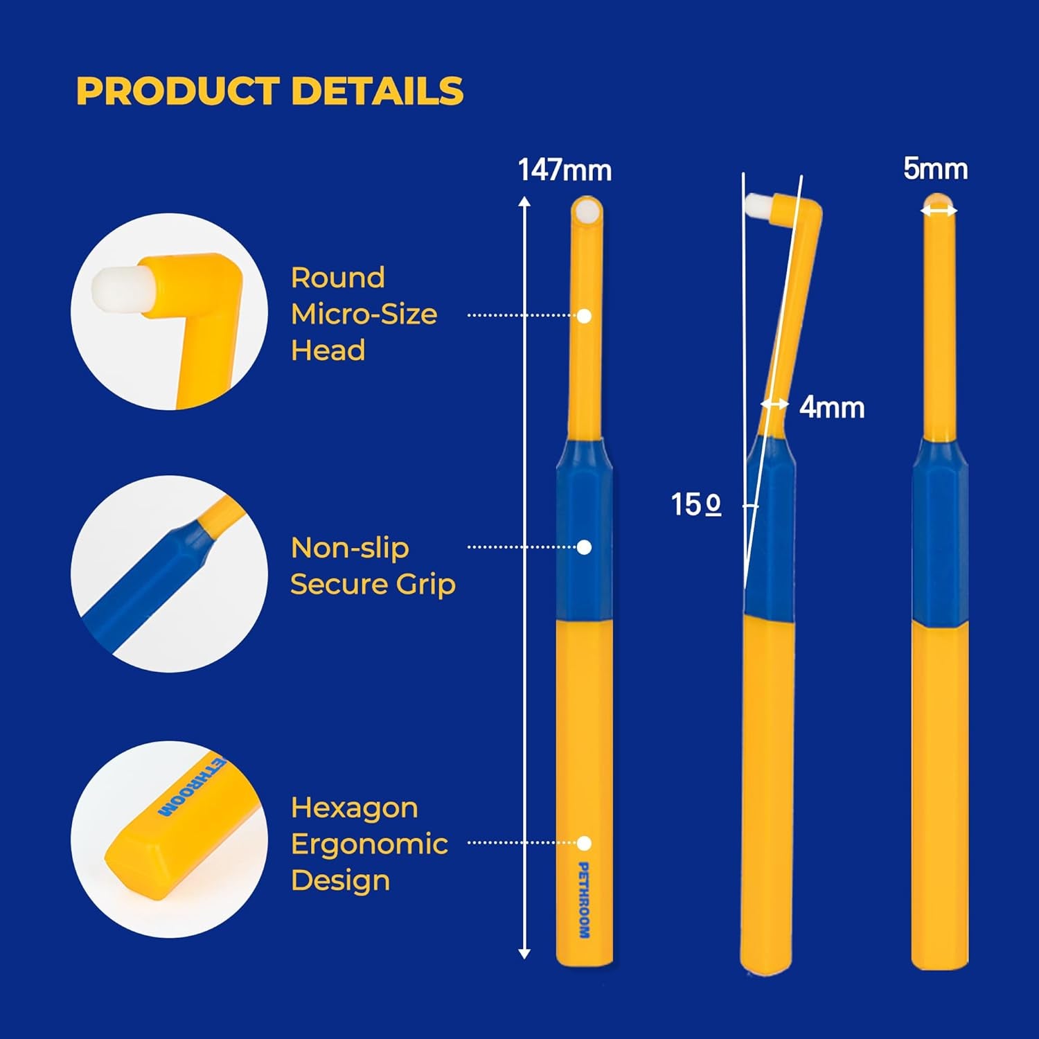 Pet Toothbrush for Cats & Small Dogs Dental Care