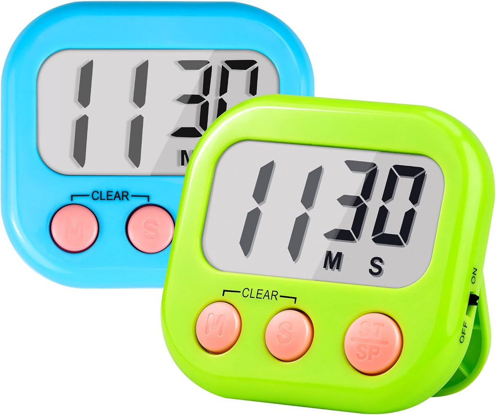 Magnetic Digital Timer for Kids & Classroom, 2 Pack