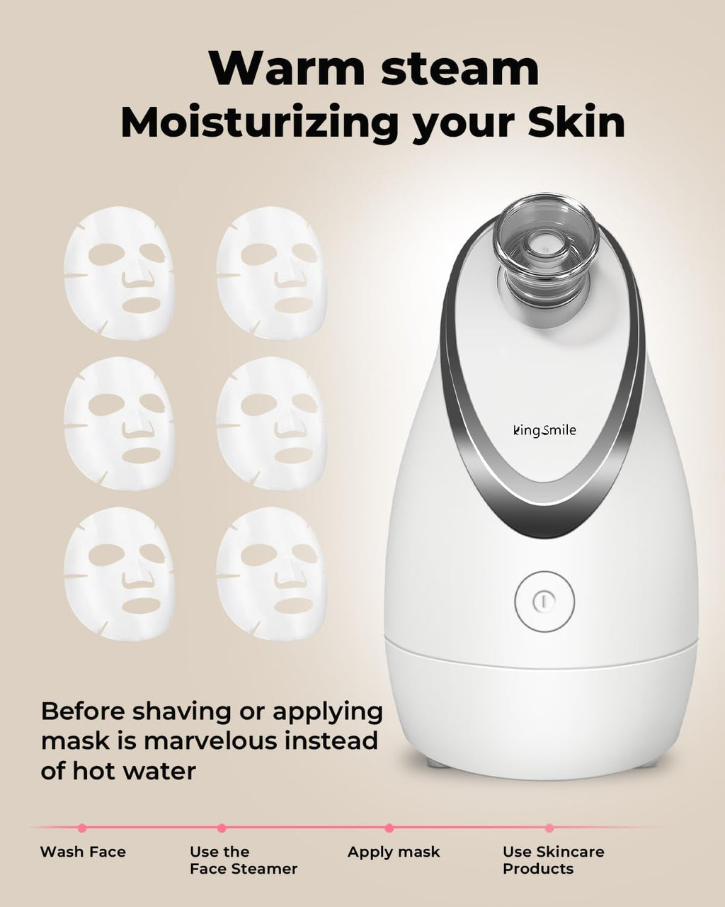 3-in-1 Compact Facial Steamer for Home SPA