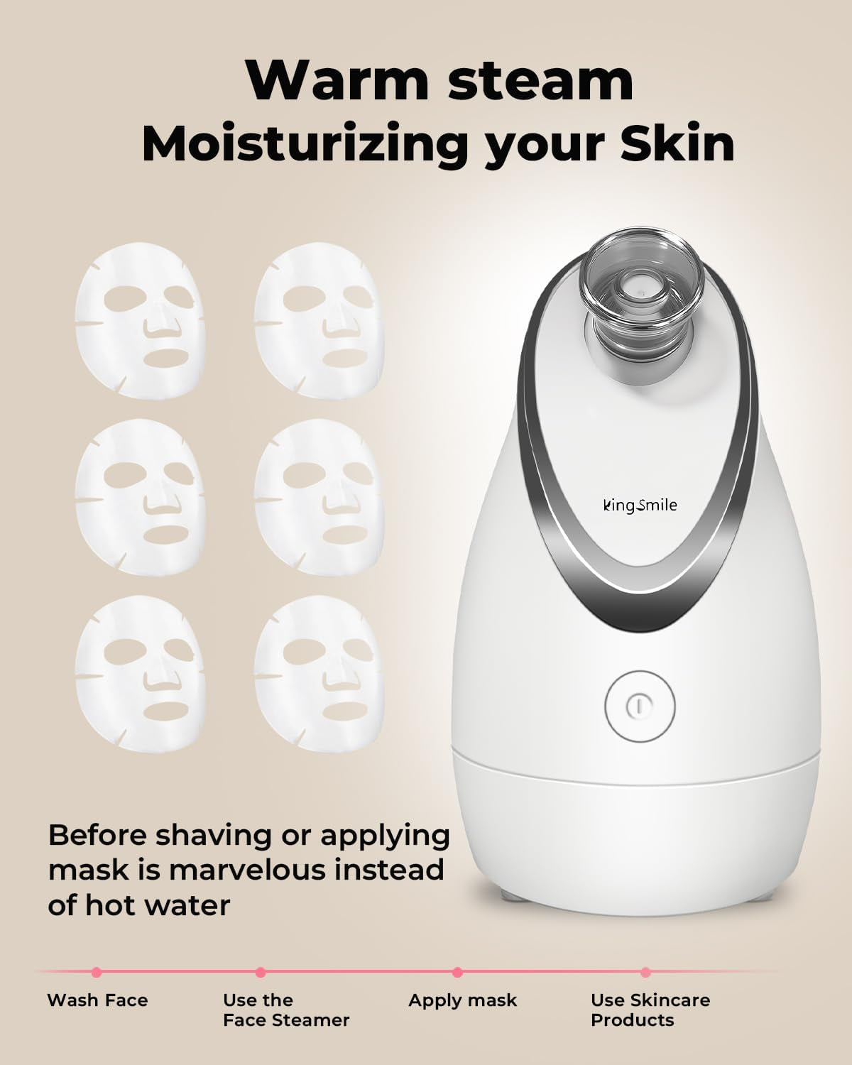 3-in-1 Compact Facial Steamer for Home SPA