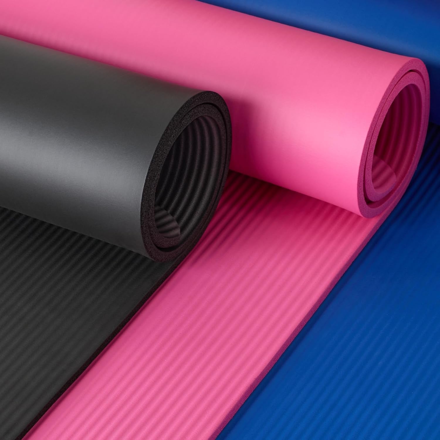 Extra Thick Yoga & Exercise Mat with Strap