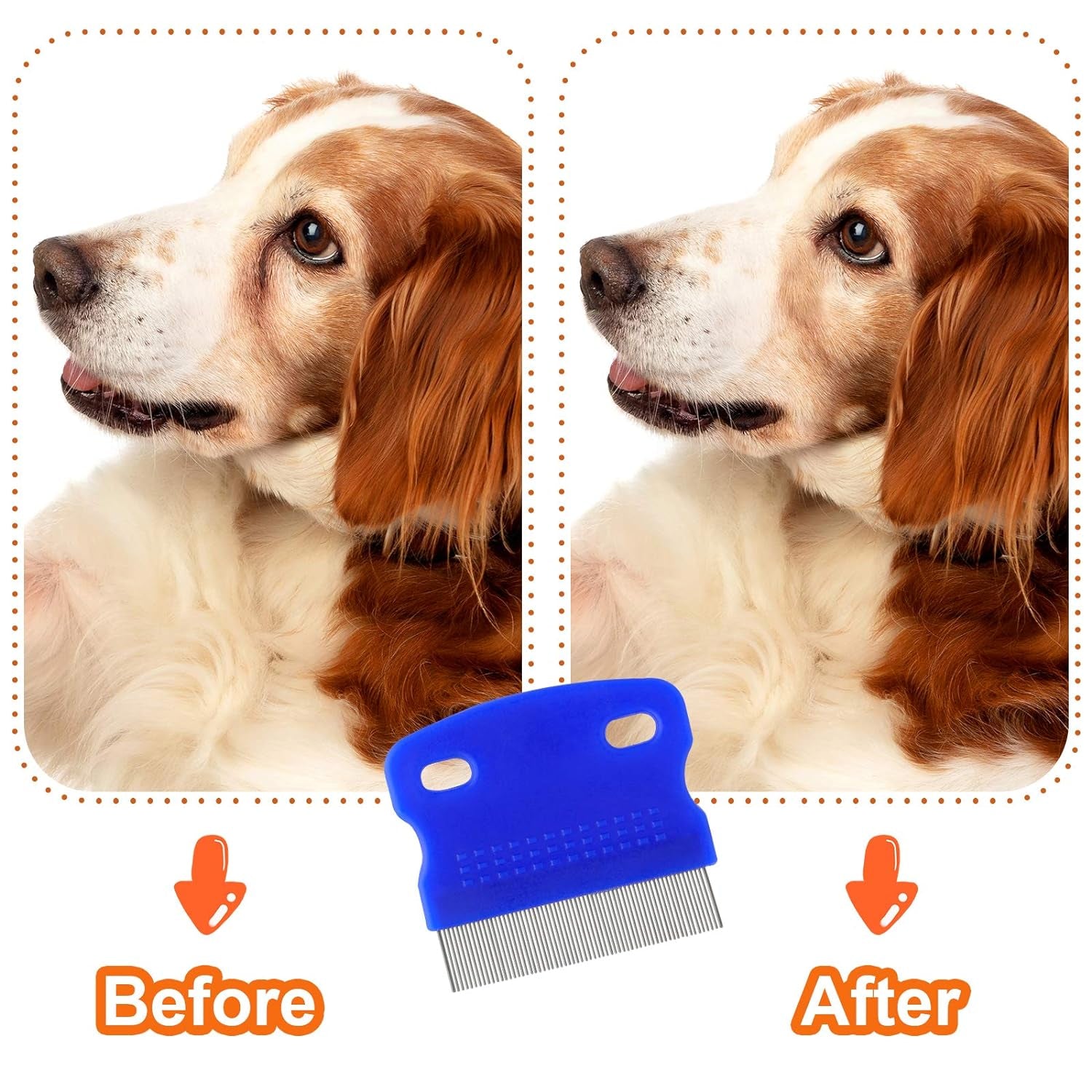 2-in-1 Pet Grooming Comb – Small Dogs & Puppies